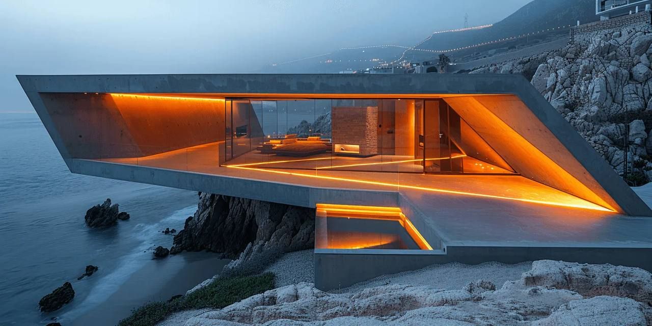 Check out this cliffside home defying gravity—where sleek minimalism meets jaw-dropping ocean views. Proof that bold design and nature can coexist...