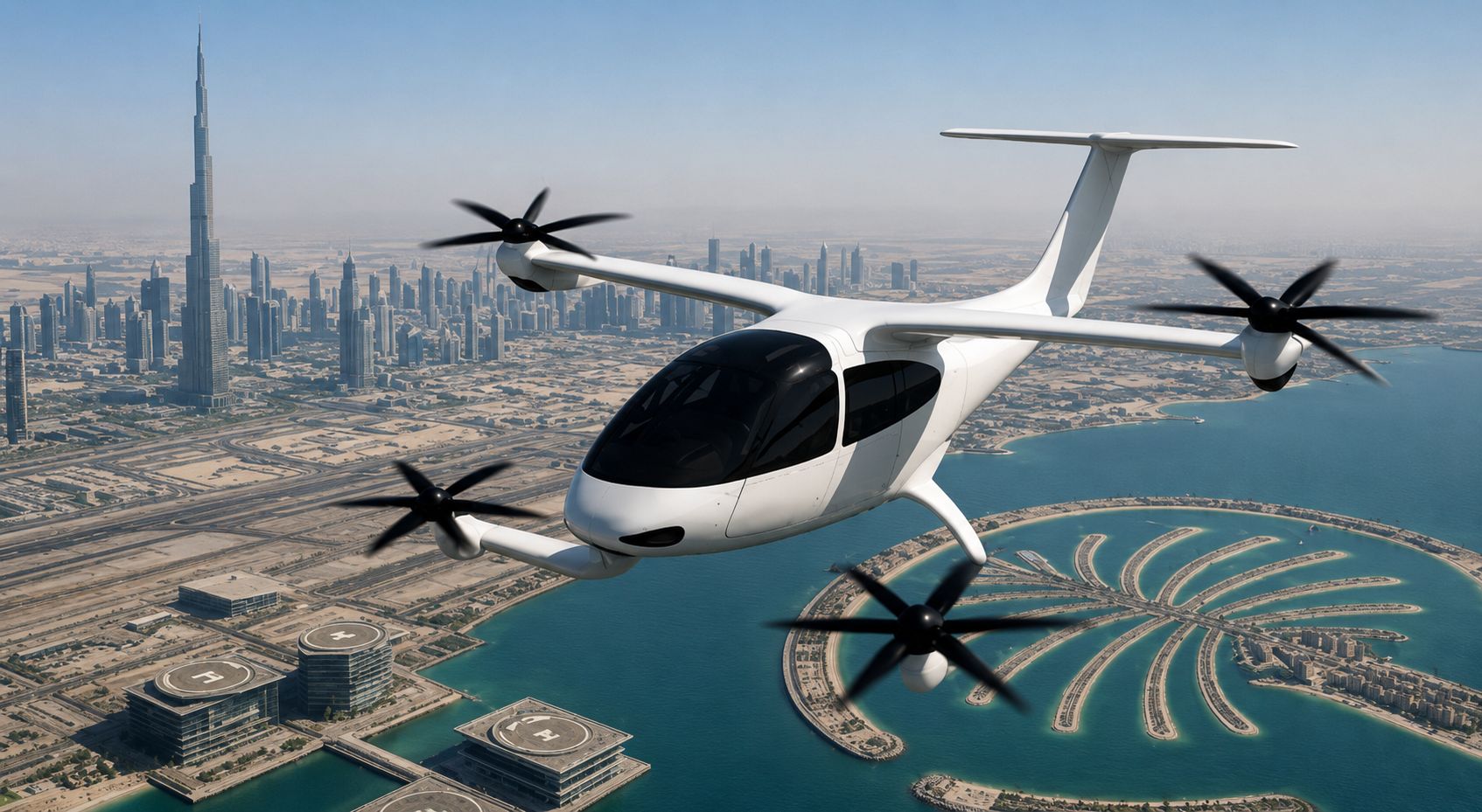Dubai’s Flying Taxi Network Moves Closer to Launch as First Vertiport Nears Completion