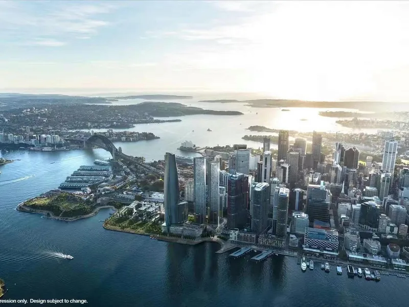 Off the plan 2 bed 2bath 1 car space apartment overlooking Watermans Cove For resale please contact 