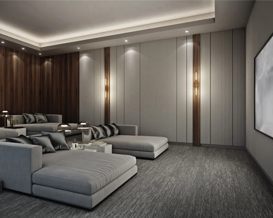 Gym, cinema, pools and play areas