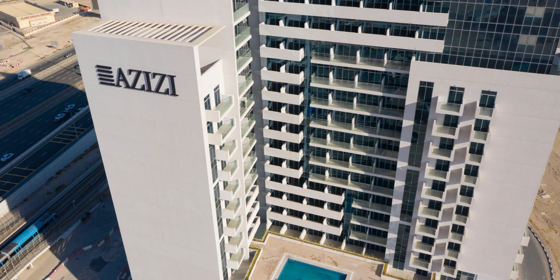 A swimming pool for residents