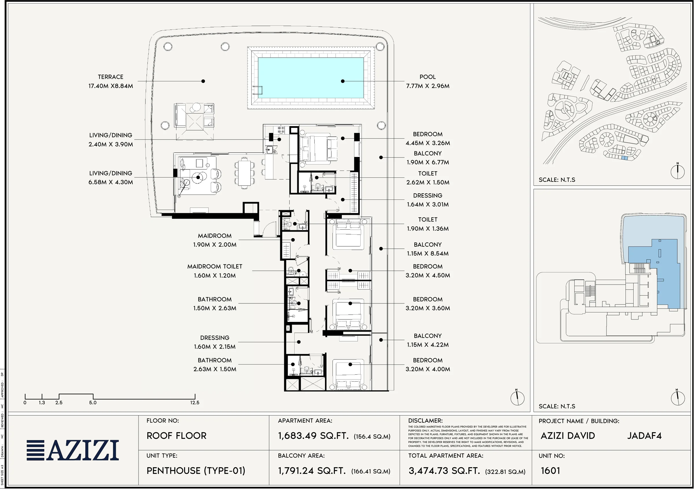 Roof-floor penthouses with private pools