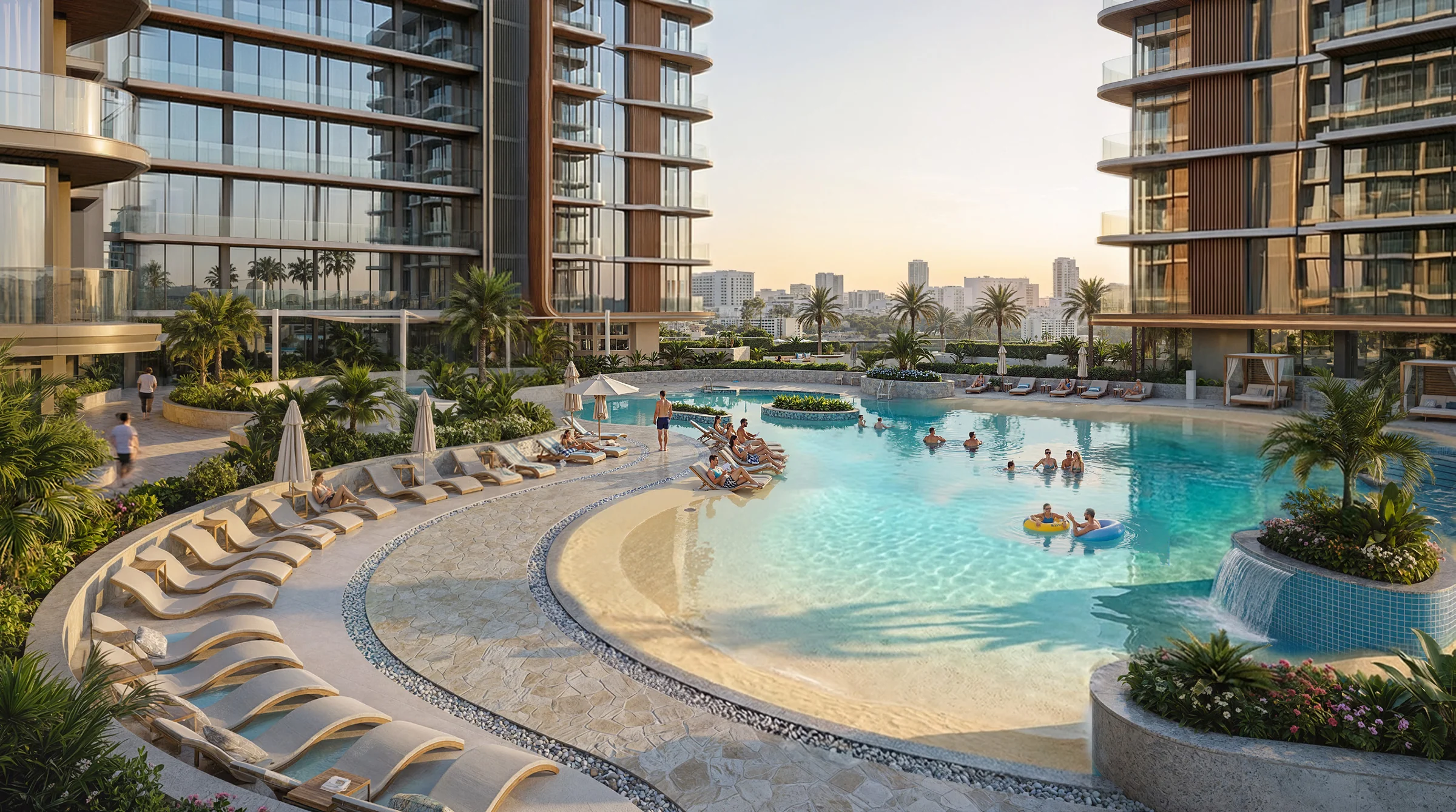 A crystal-clear central beach