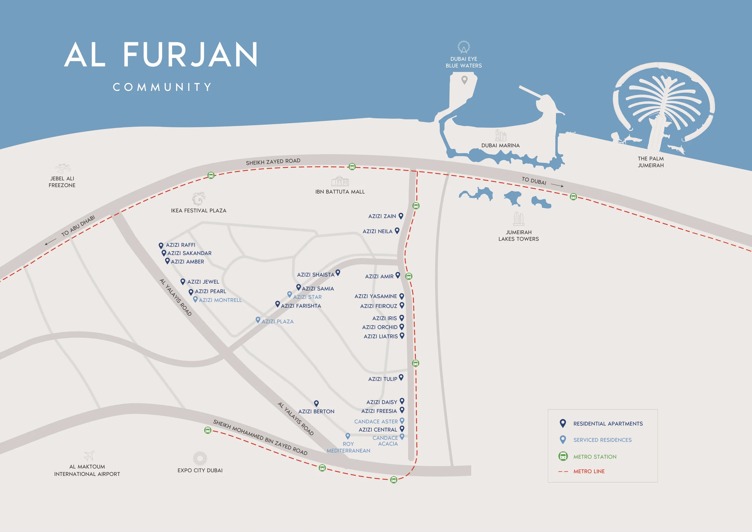 Minutes from Mohammed Bin Zayed Road