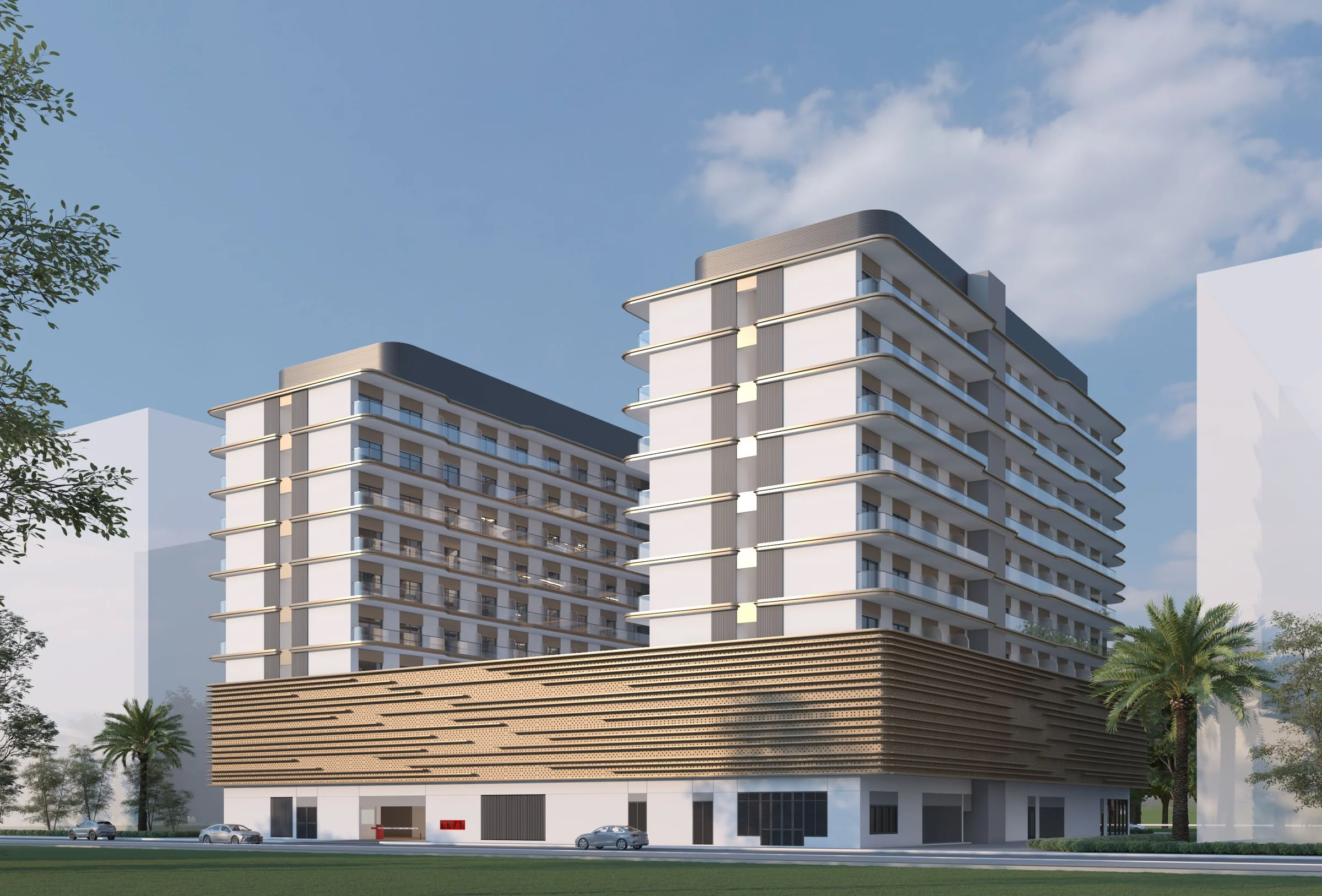 Terrace balconies on every layout