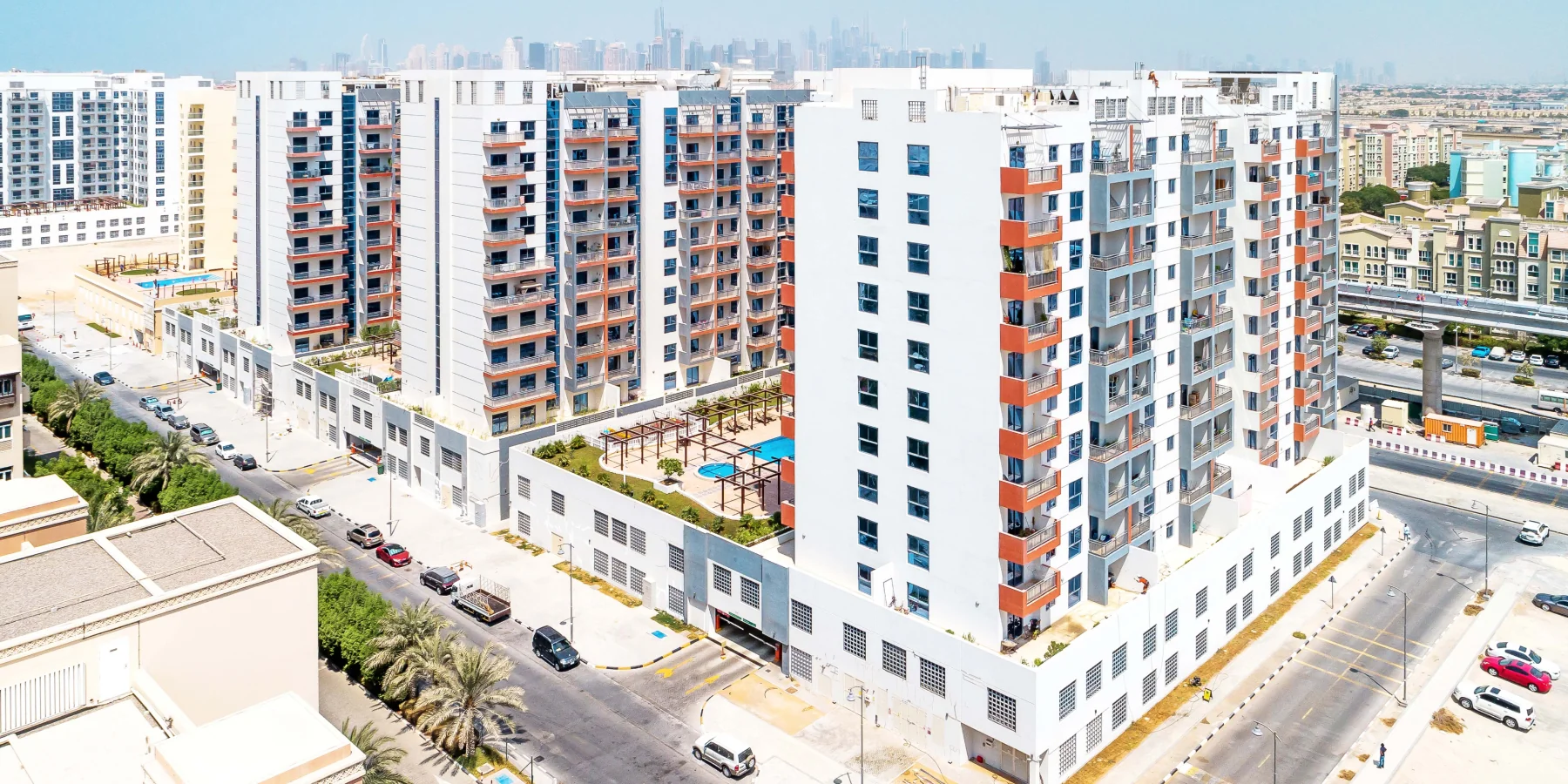 Views of the Dubai Marina high-rises
