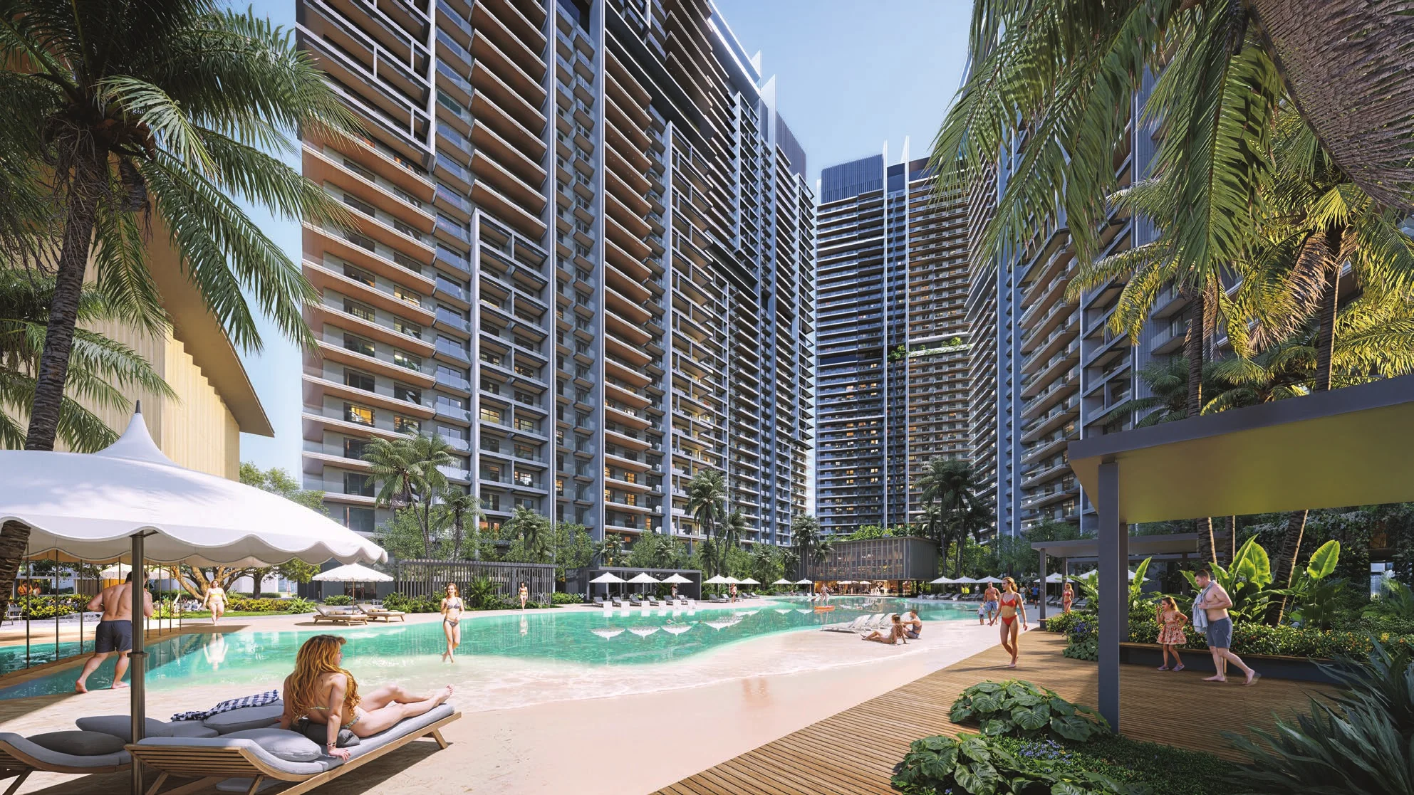 A lagoon-inspired pool