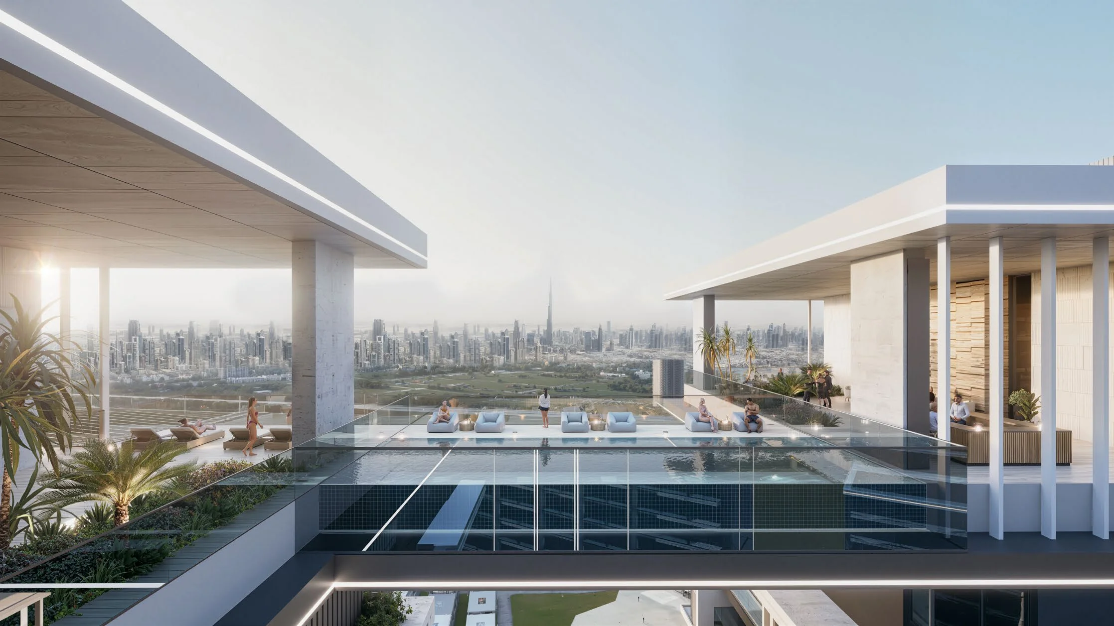 Rooftop infinity pools