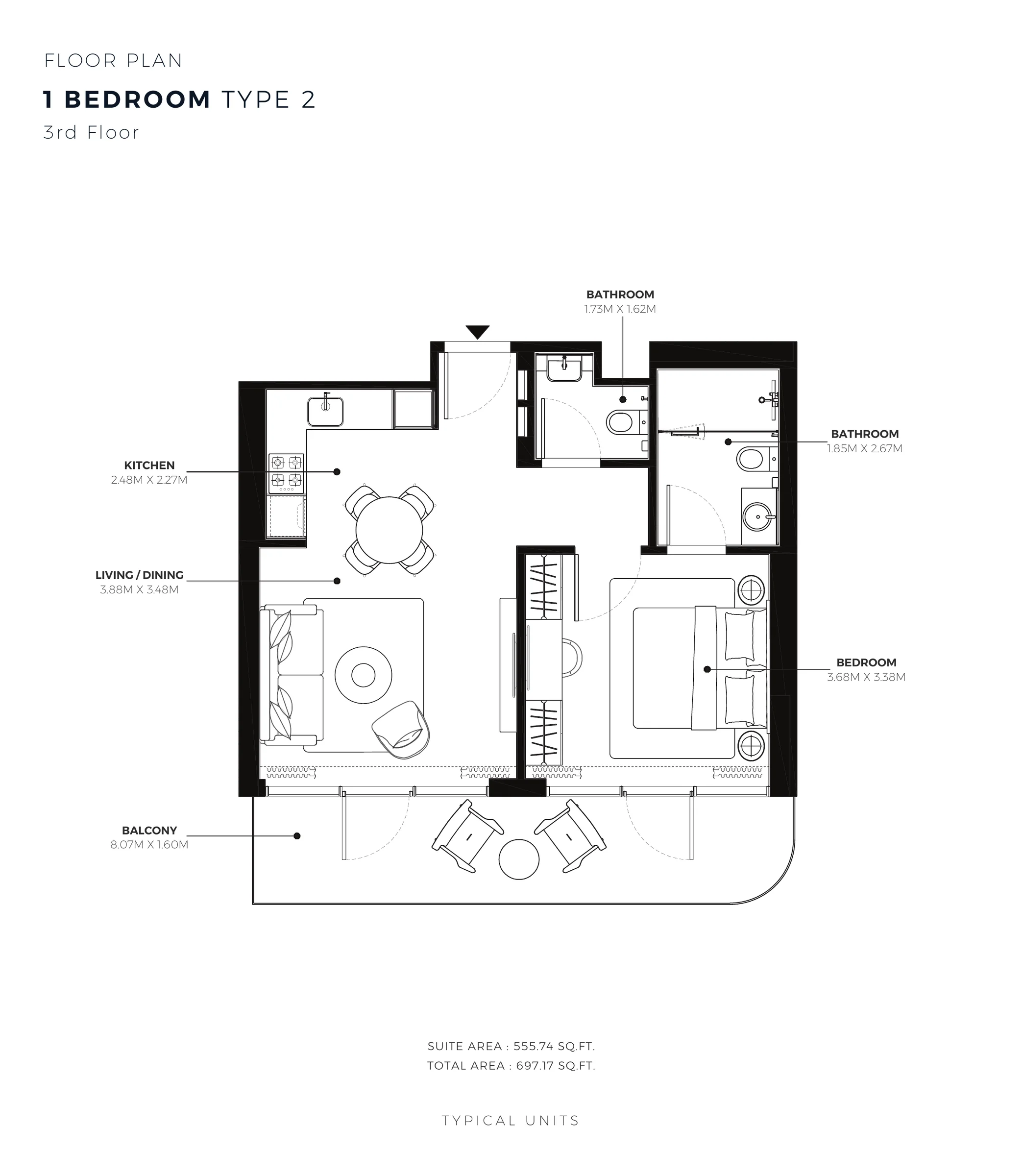 Studio and one-bedroom plans