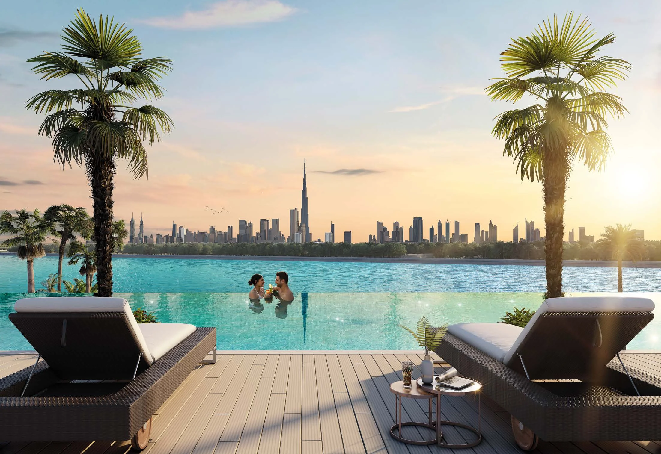 A half Olympic-sized infinity pool