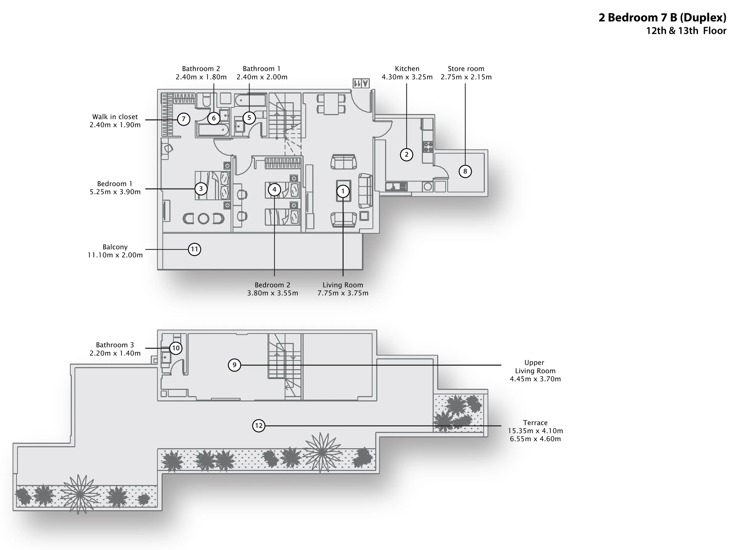 Studios to two-bedroom duplexes