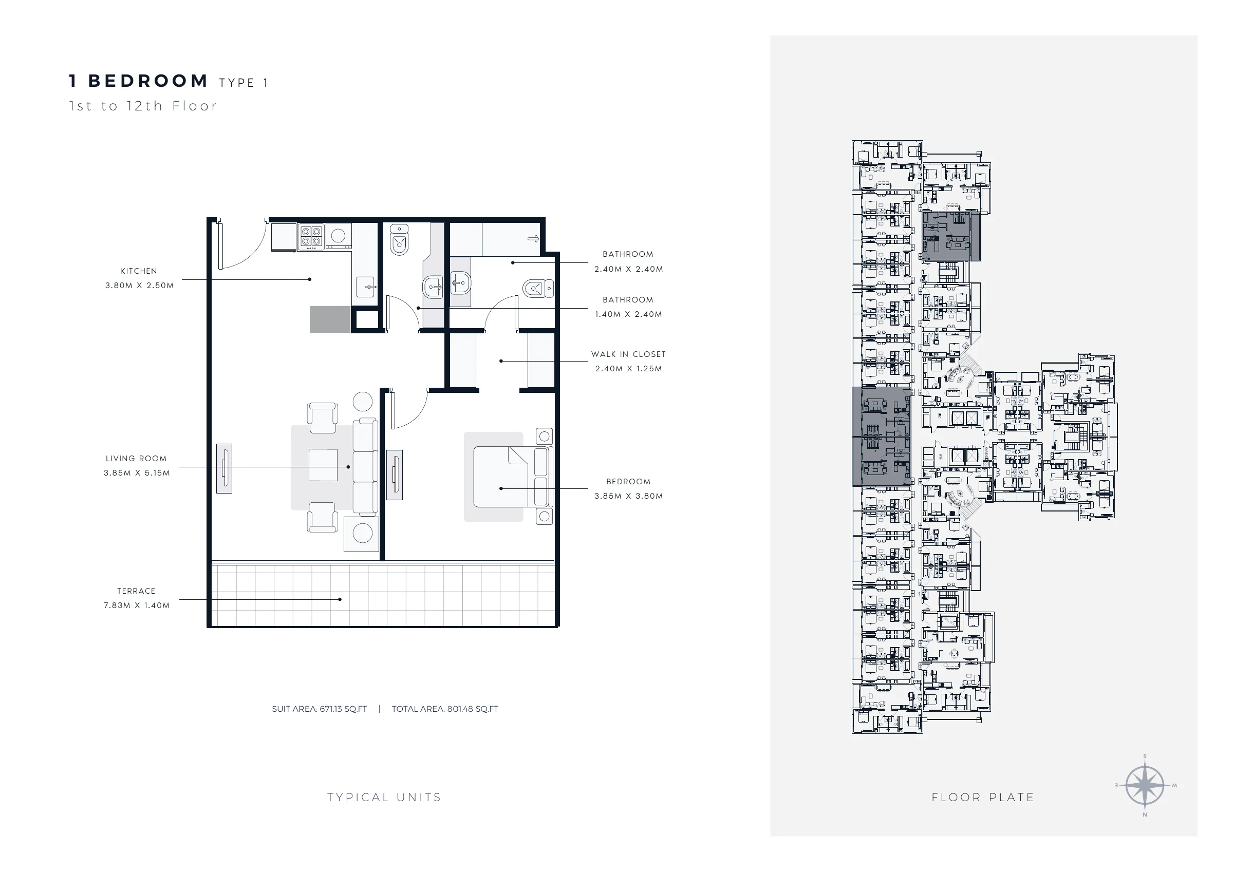 Studios to two-bedroom apartments