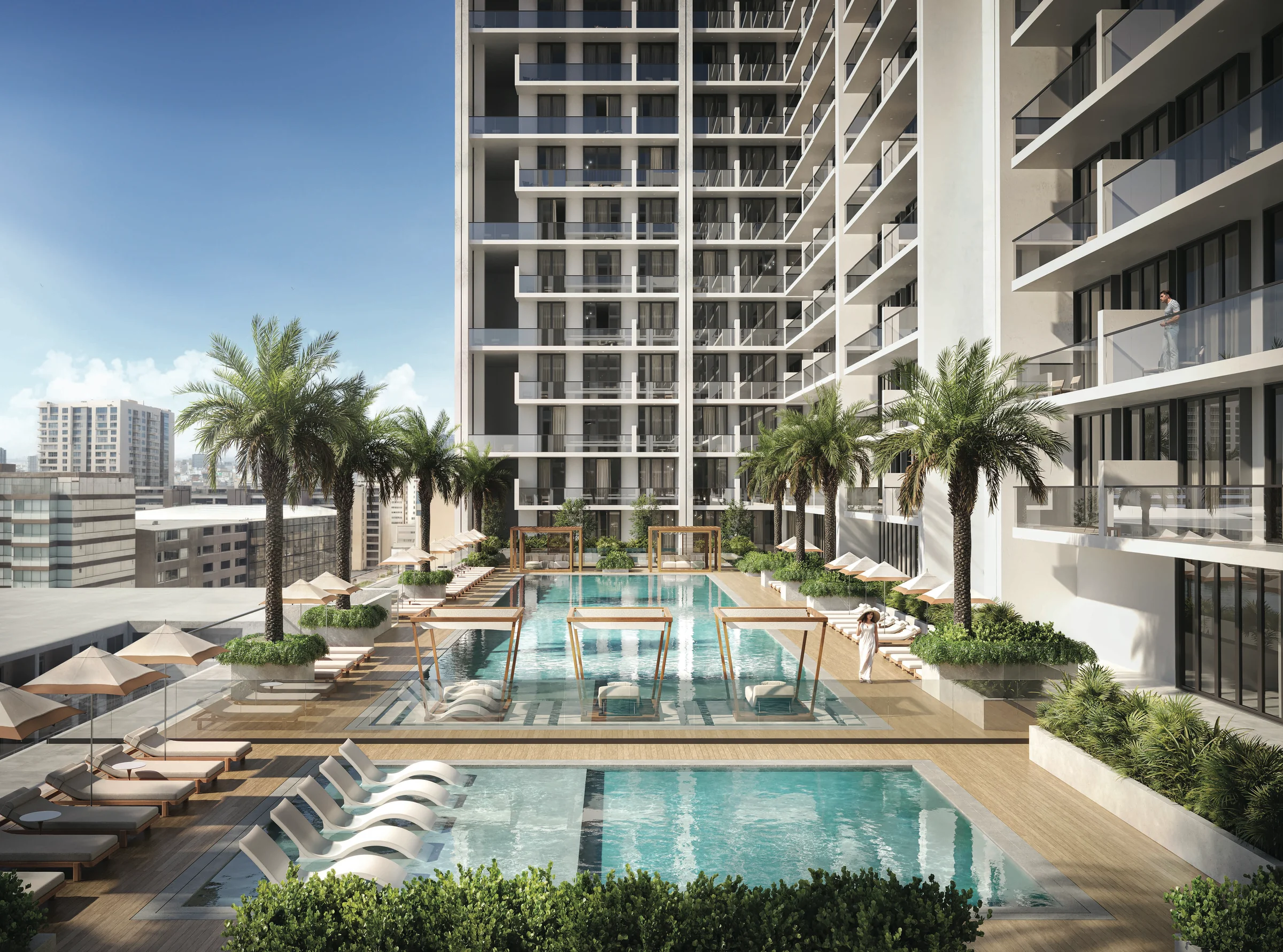 Resort-style amenity deck
