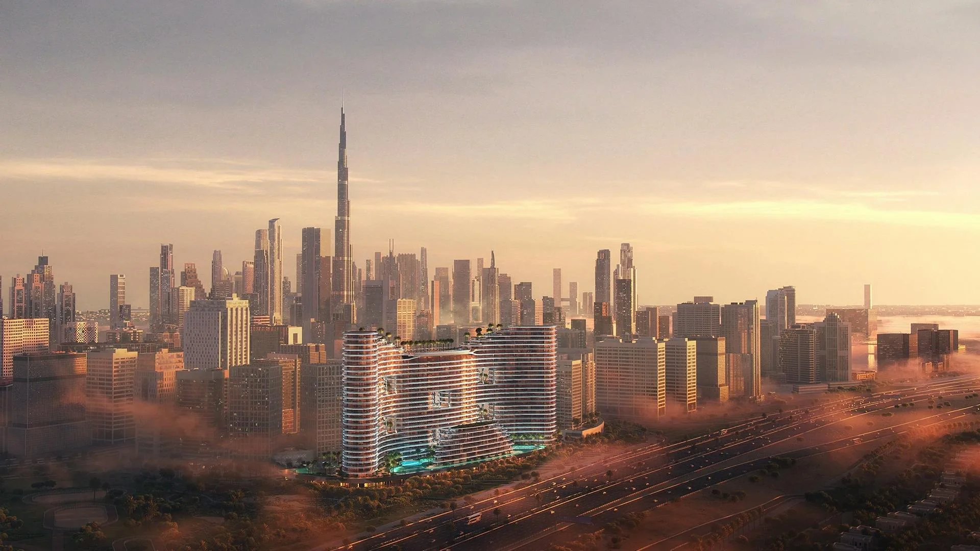 Dubai Water Canal setting
