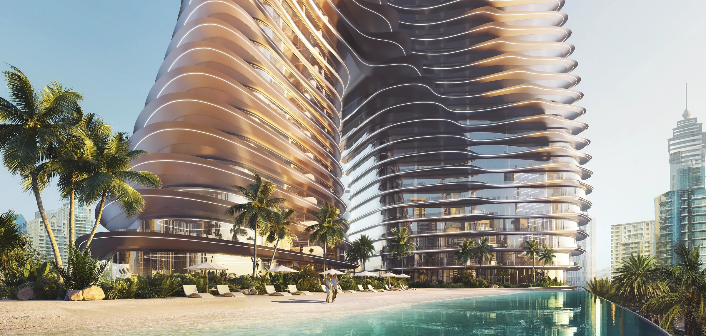 Riviera-inspired beach