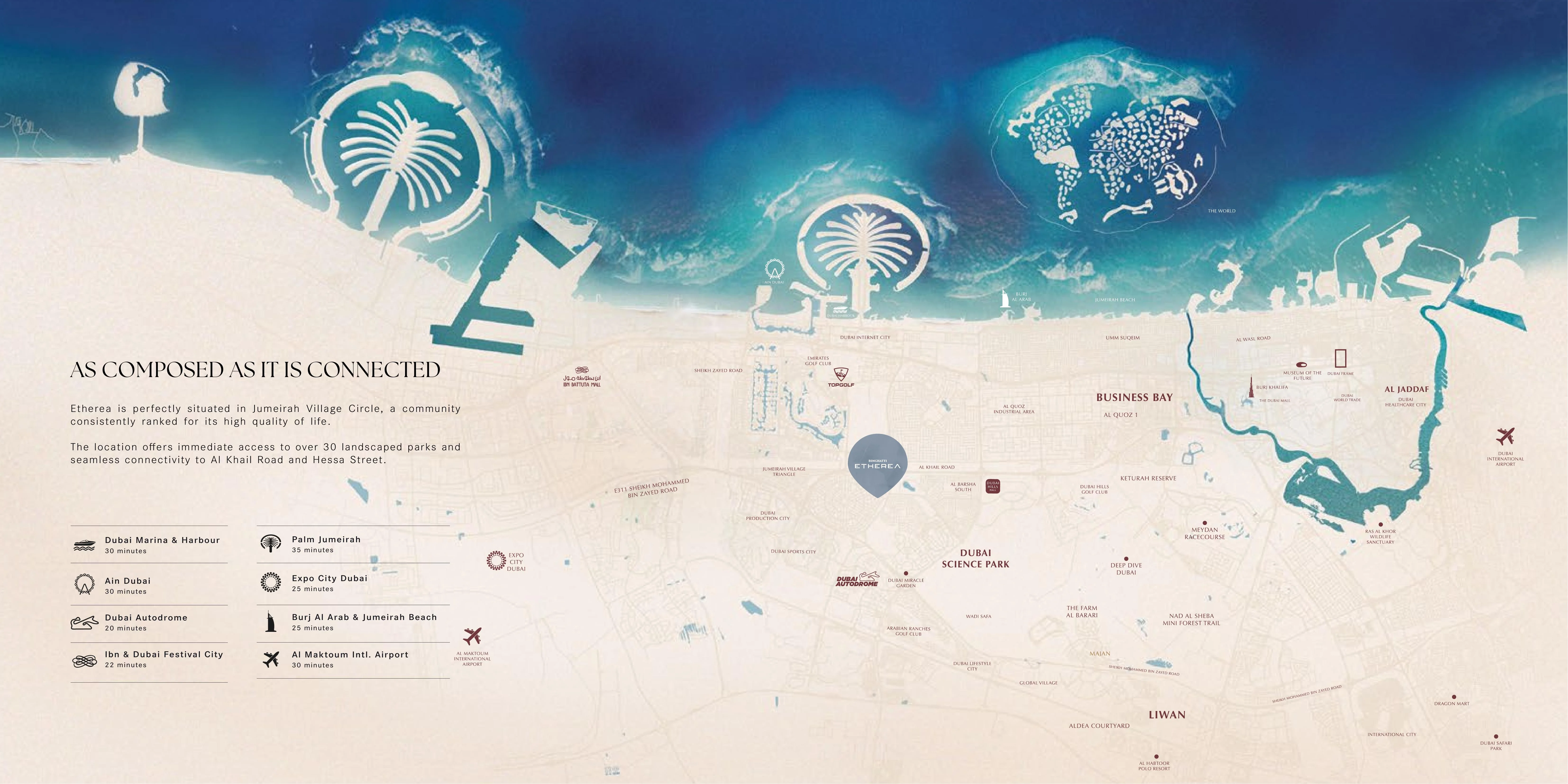 Jumeirah Village Circle location
