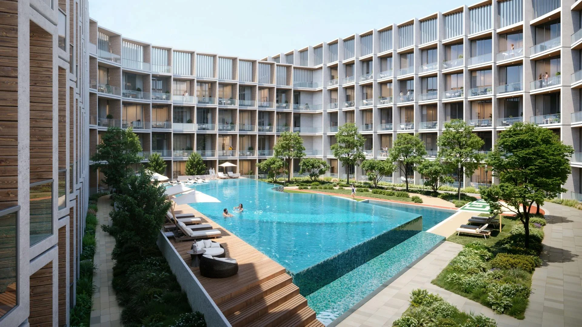 Family amenities in the courtyard