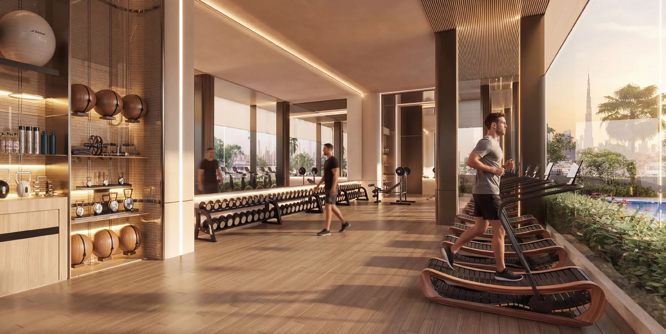 Indoor and outdoor gyms