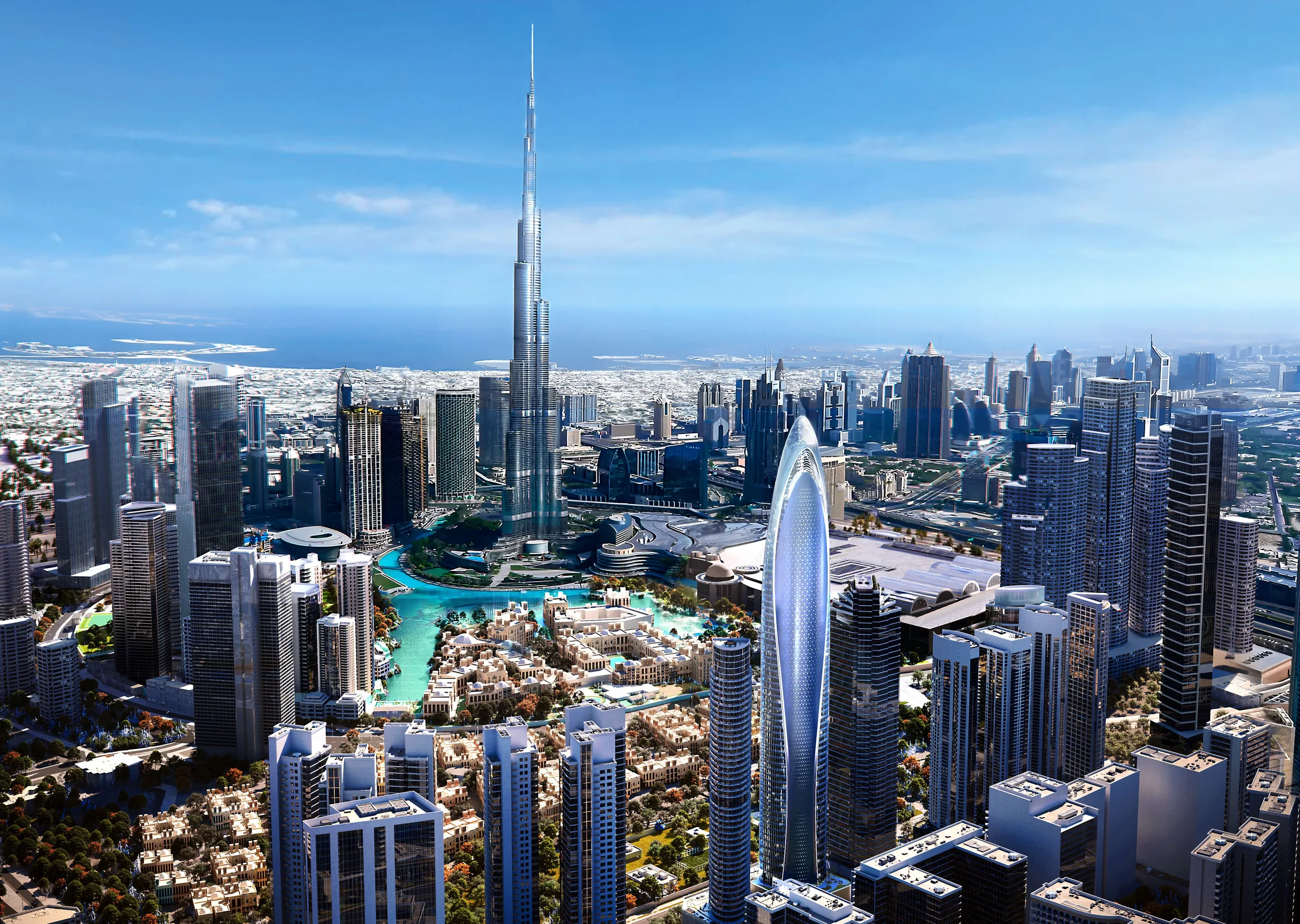 Beside Burj Khalifa