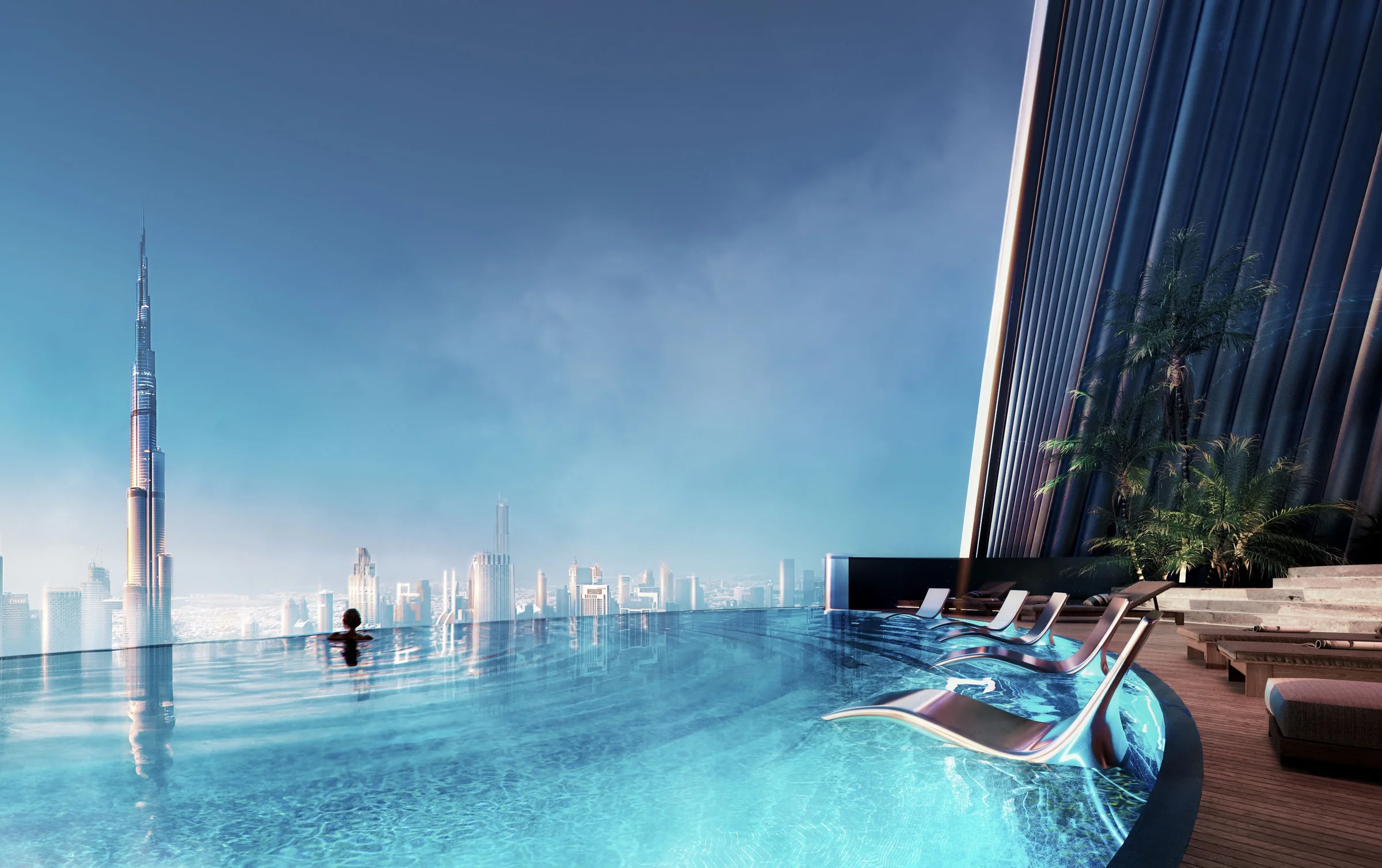 Sky infinity pool and spa