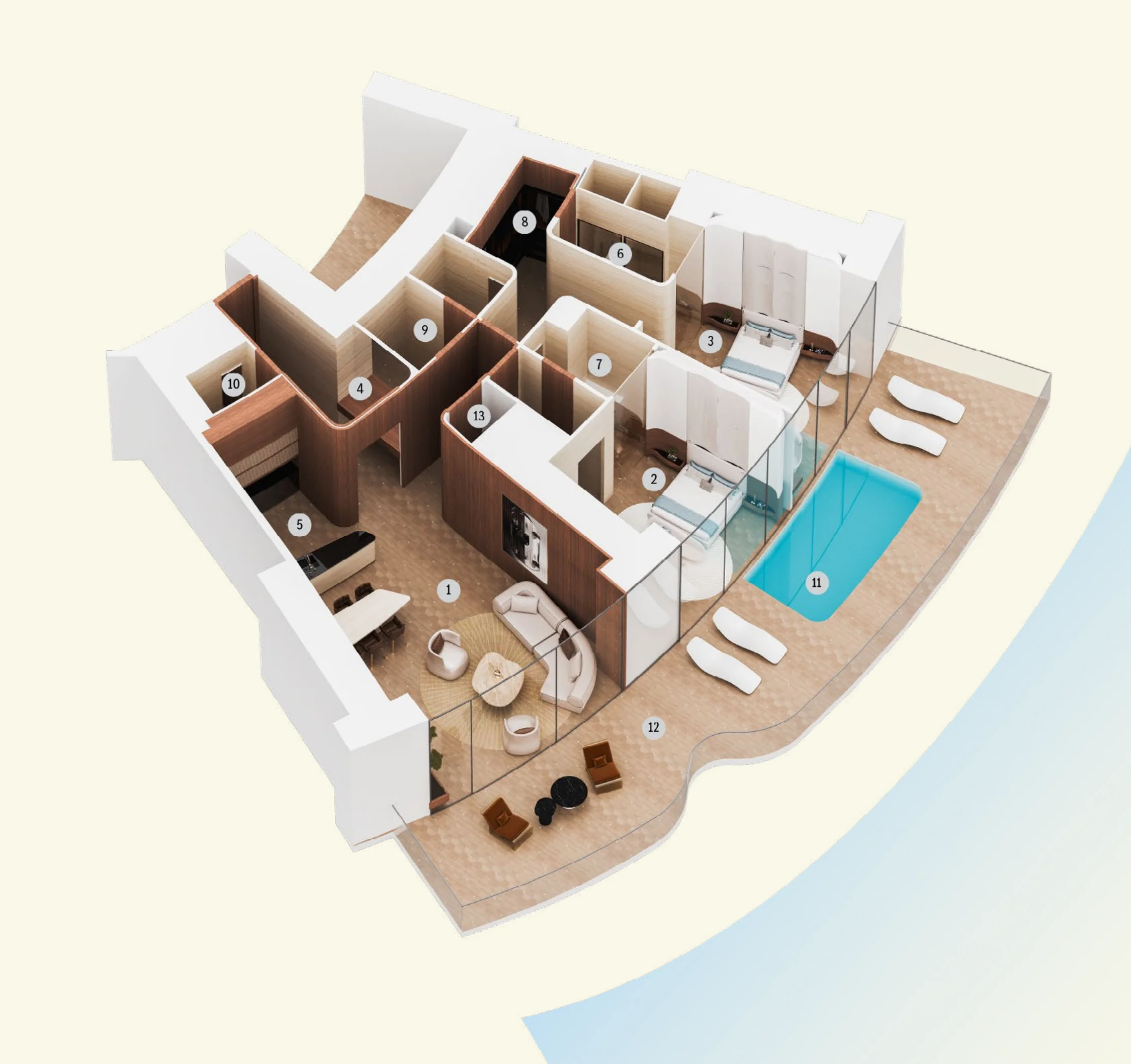 A private pool in every plan