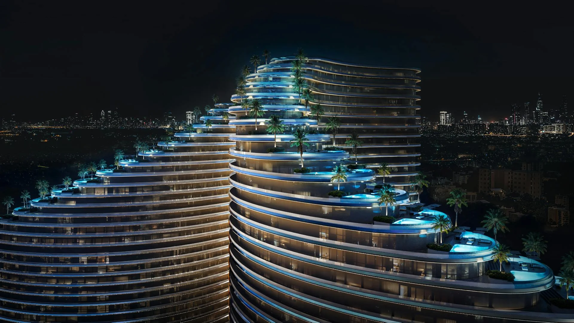 Terraces with private pools
