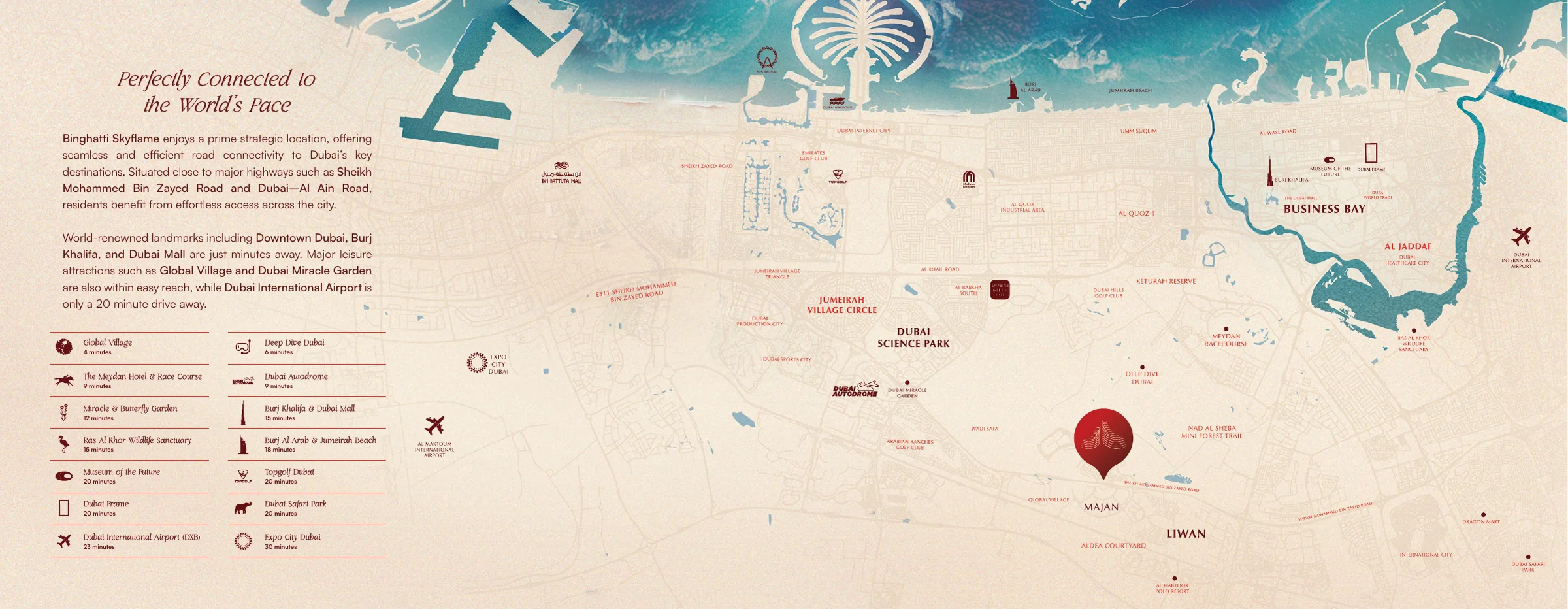 Connected Majan location