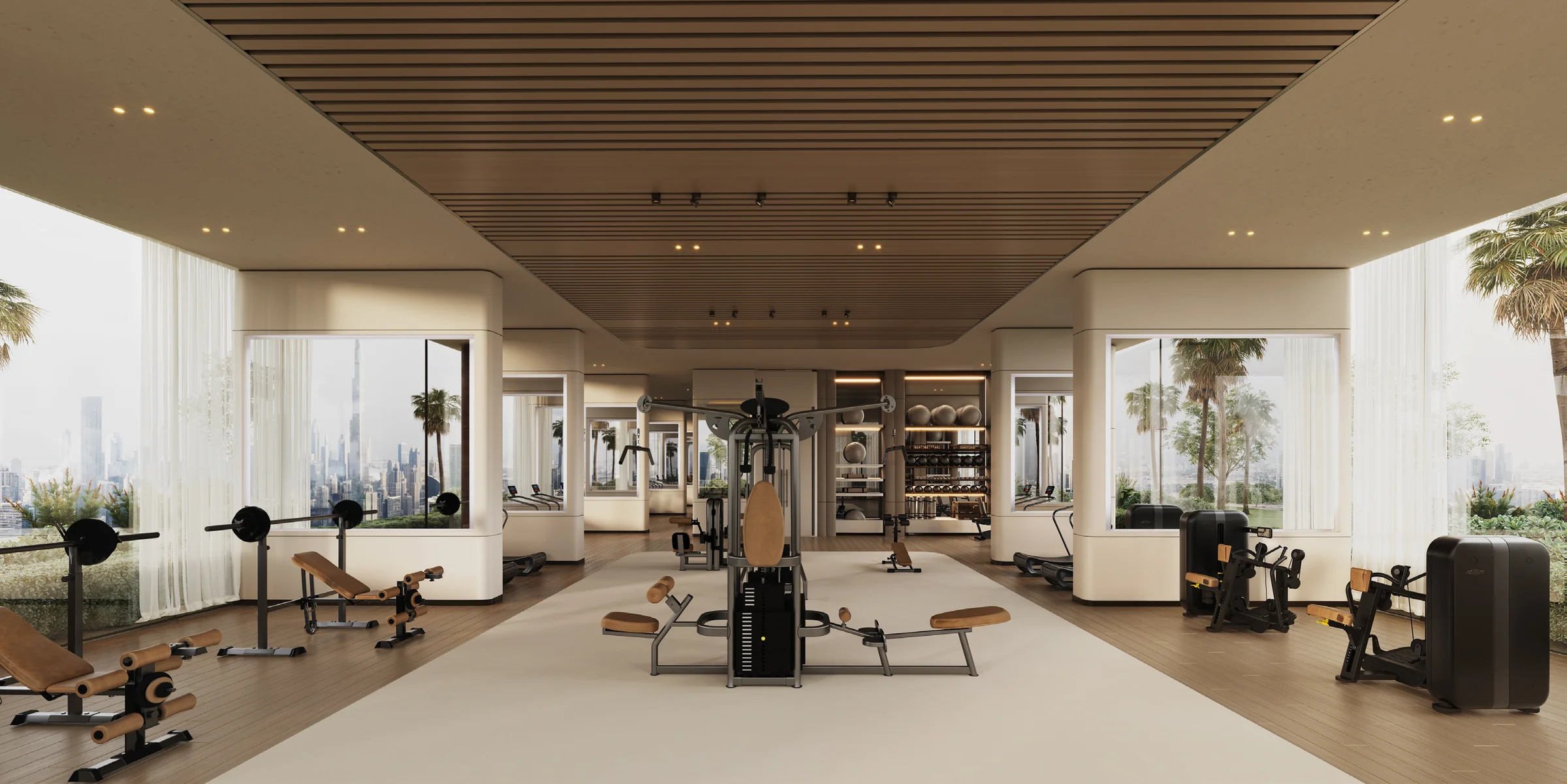 Indoor gym and active amenities