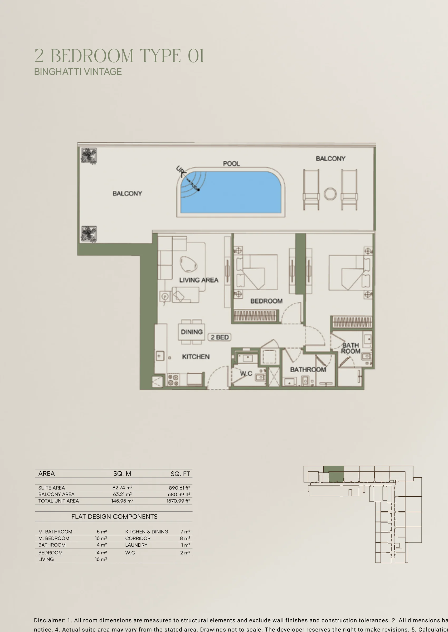 Private-pool layouts