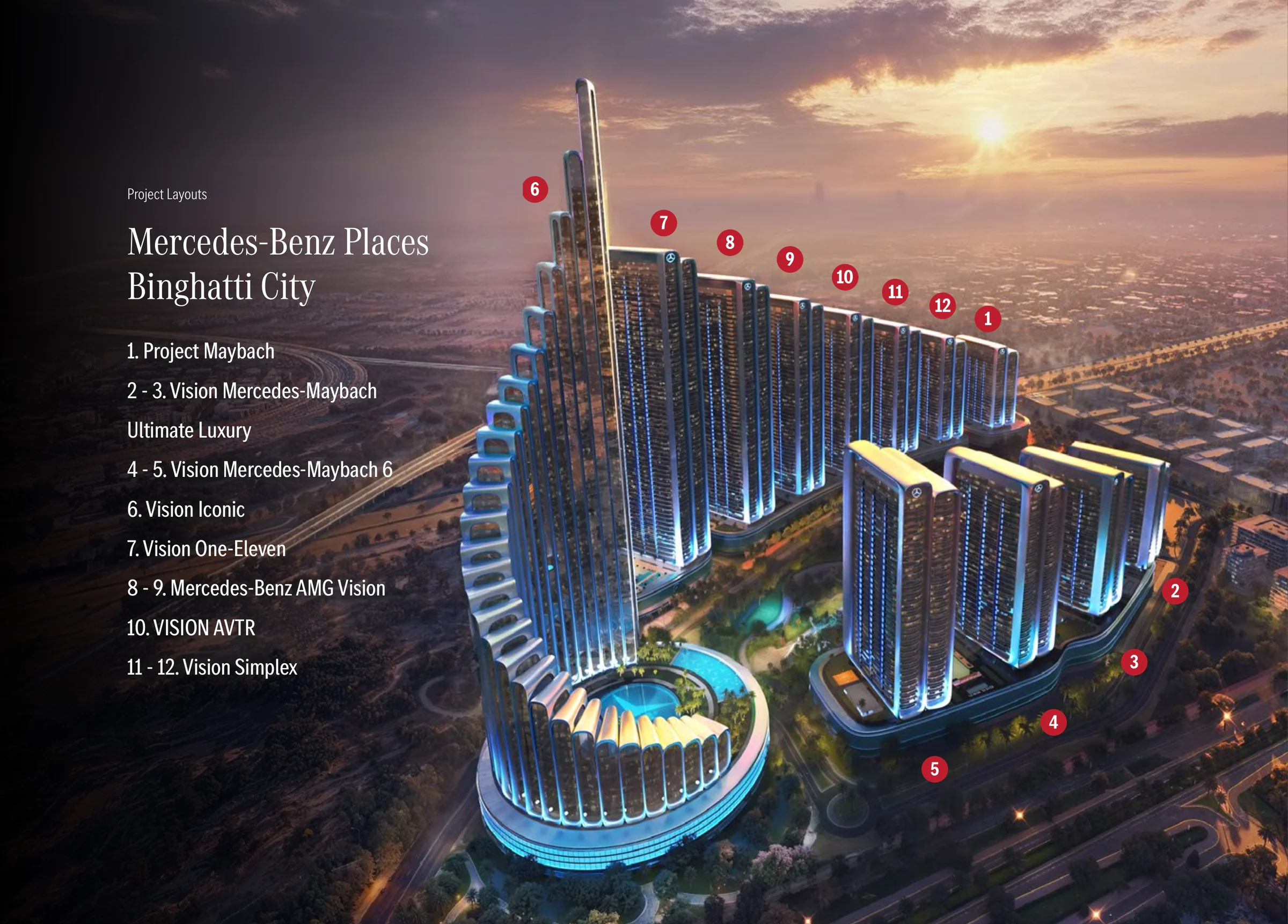 Towers 2 and 3 of Binghatti City