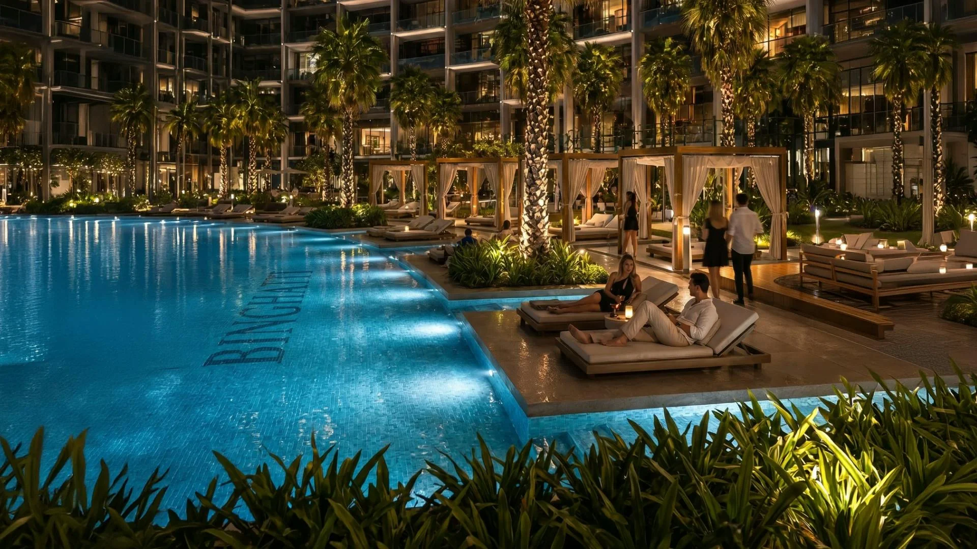 Resort-style pool deck