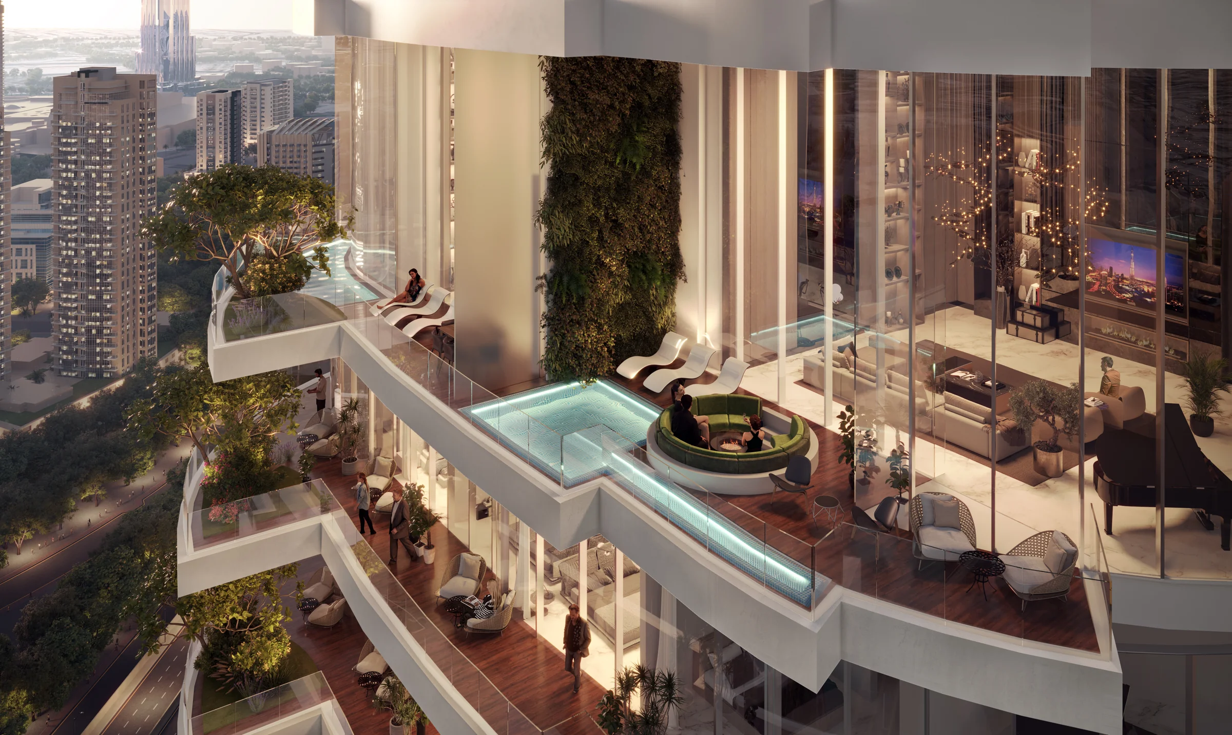 Duplexes with private pools