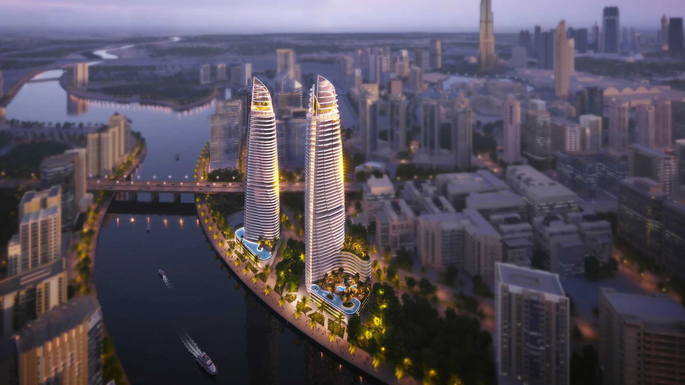 On the Dubai Canal in Business Bay