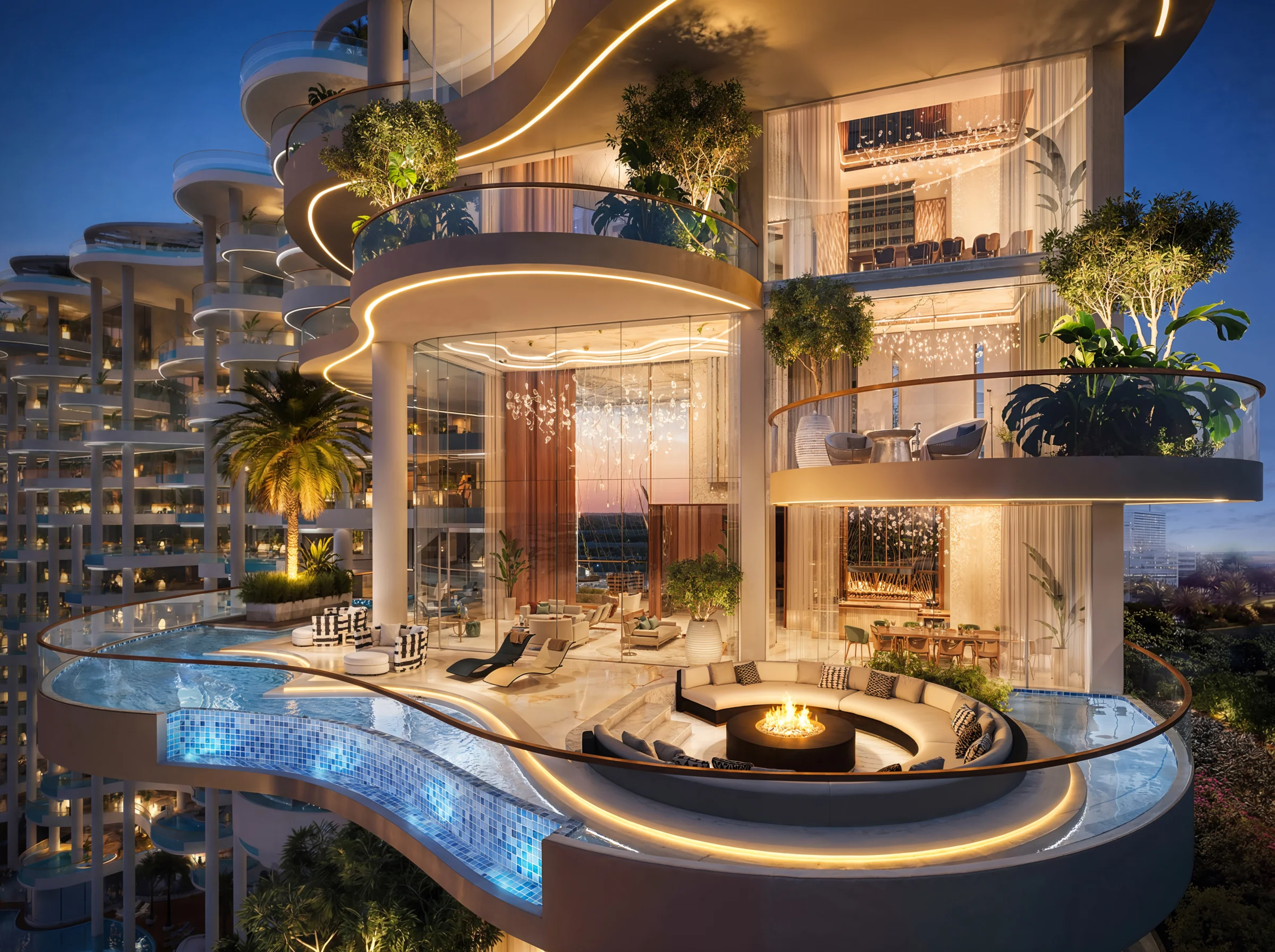 A private pool on every terrace