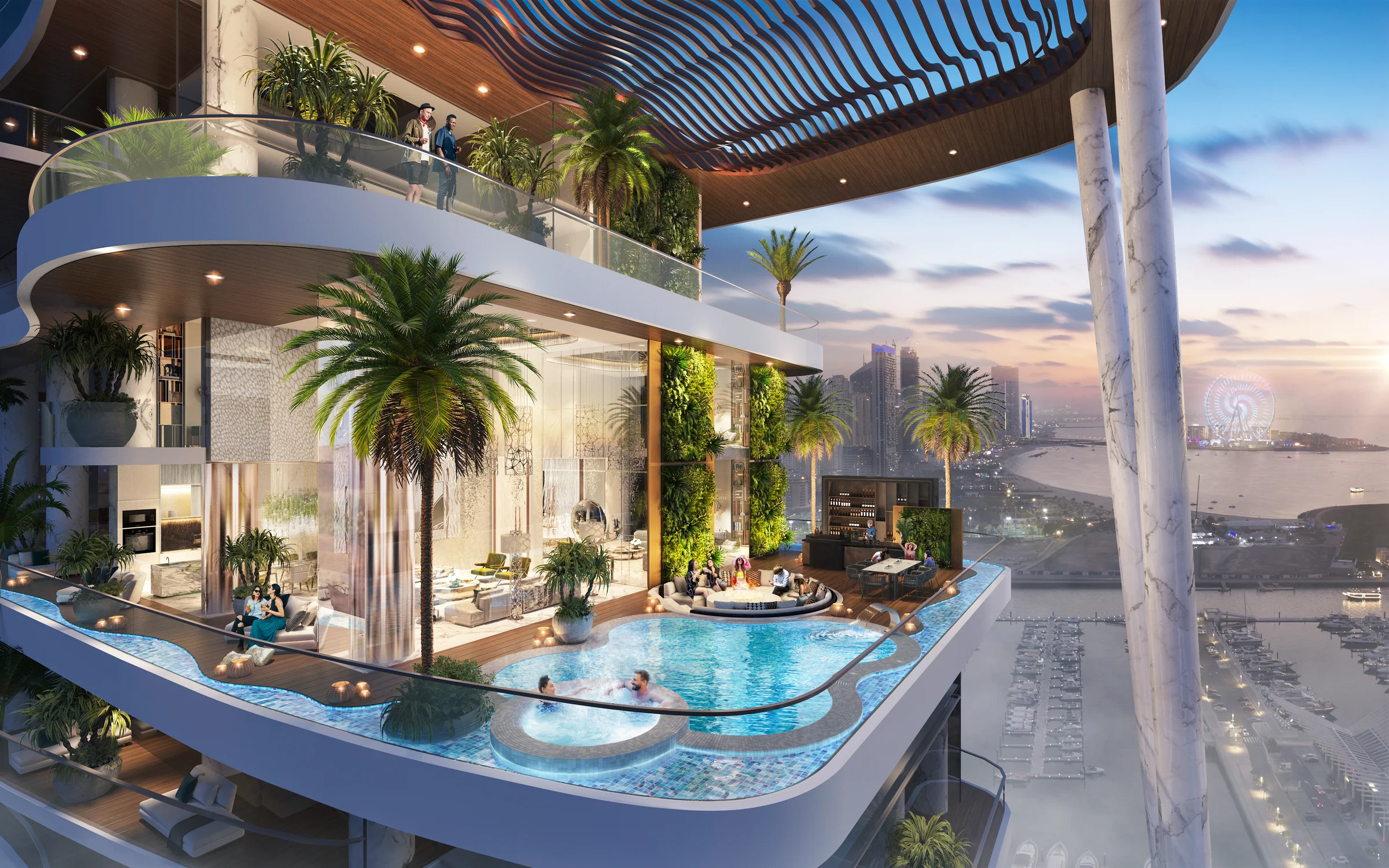 Duplexes with private pools