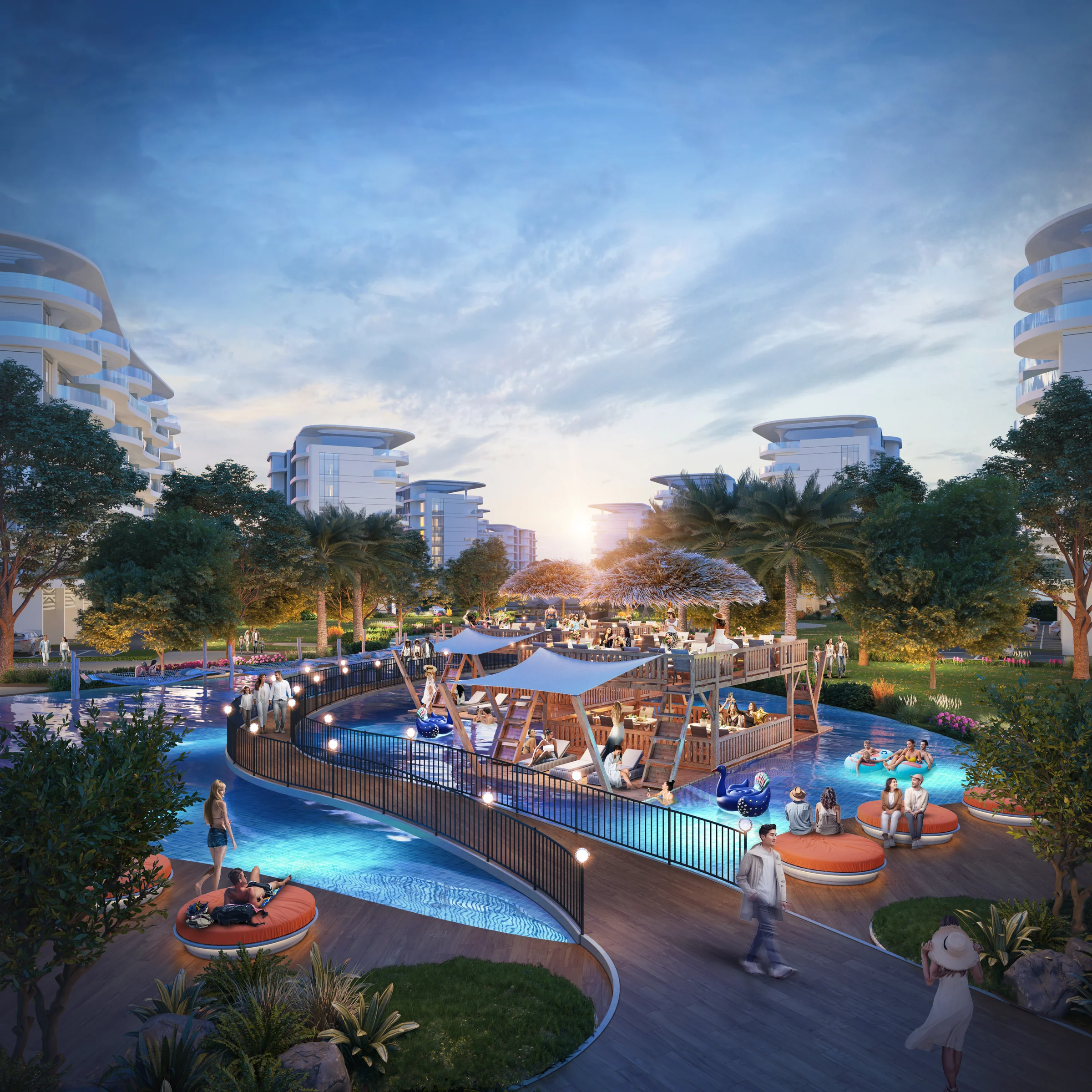 Resort-style shared spaces