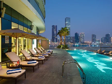 A temperature-controlled pool