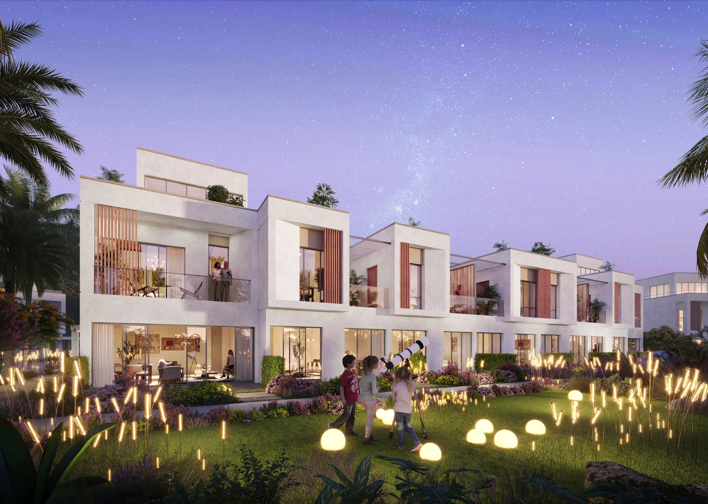 Four- and five-bedroom townhouses