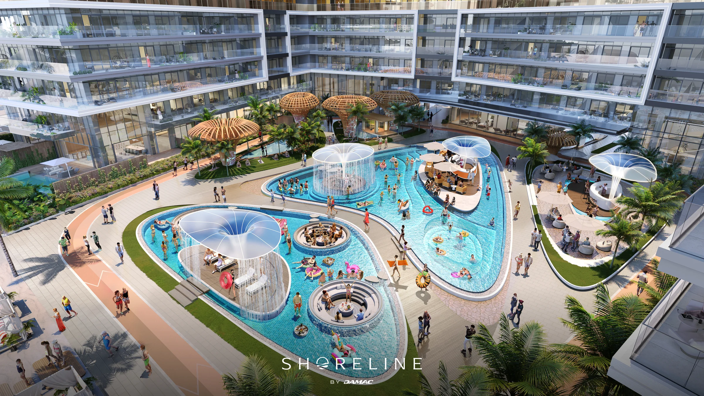 Resort-style pool deck