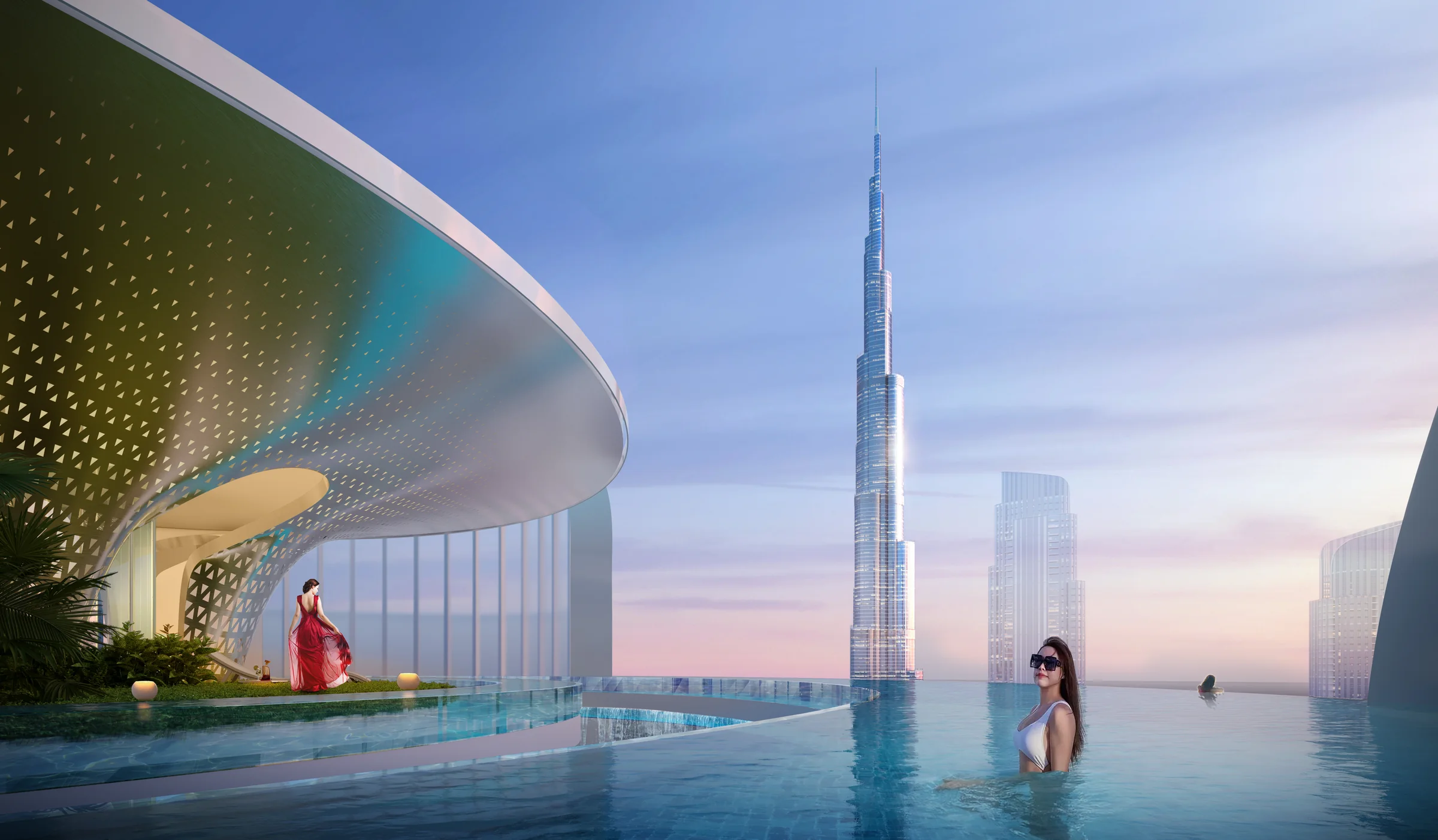 A sky pool in the crown