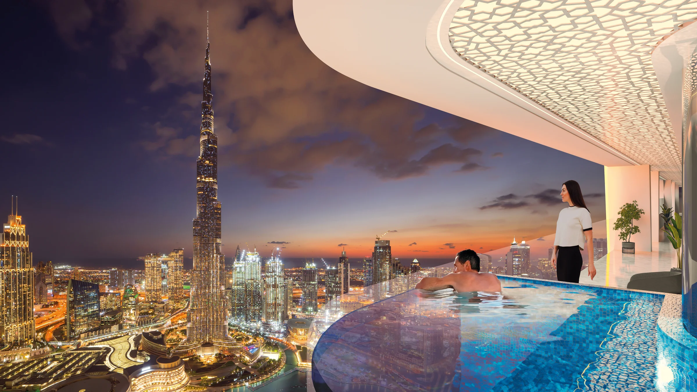 Private pools on the balcony