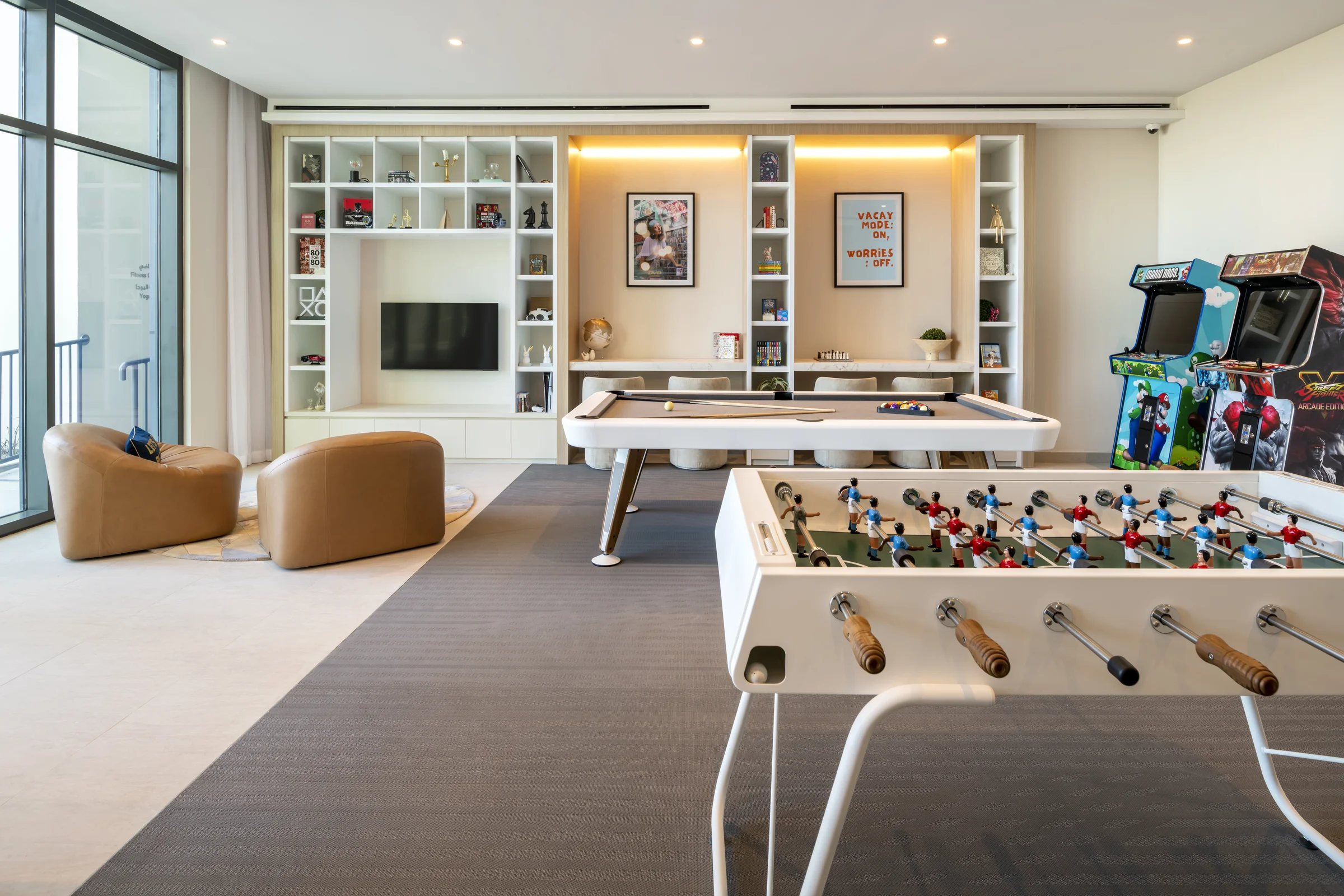 Arcade and games room