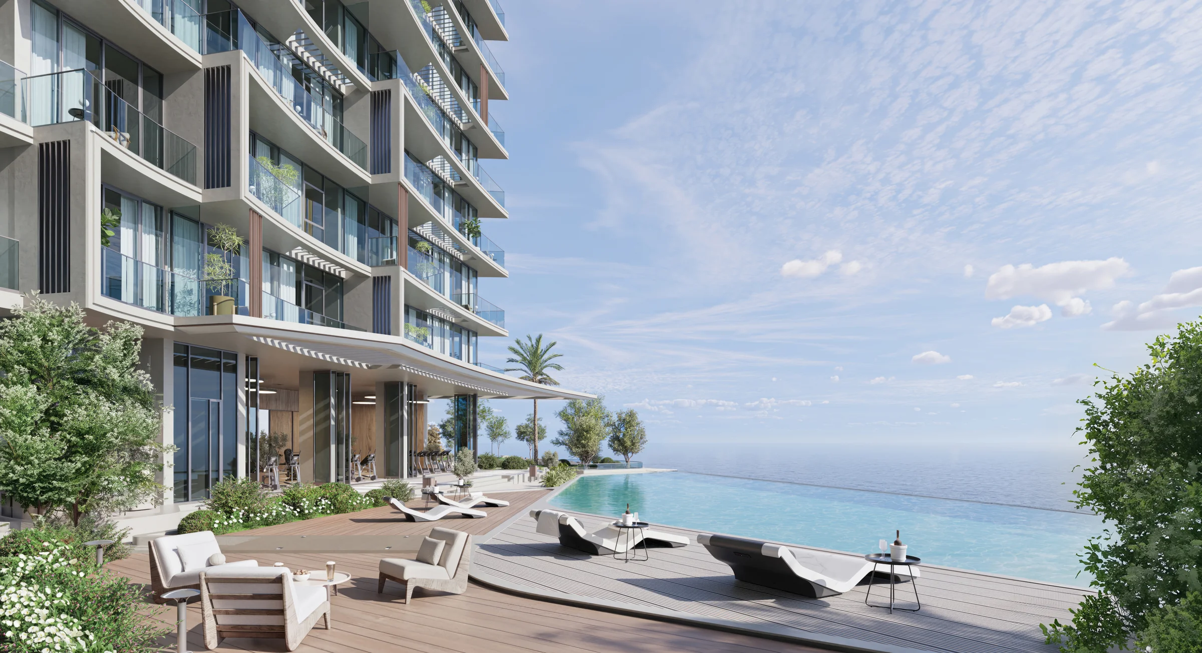 A 30-metre infinity-edge pool deck