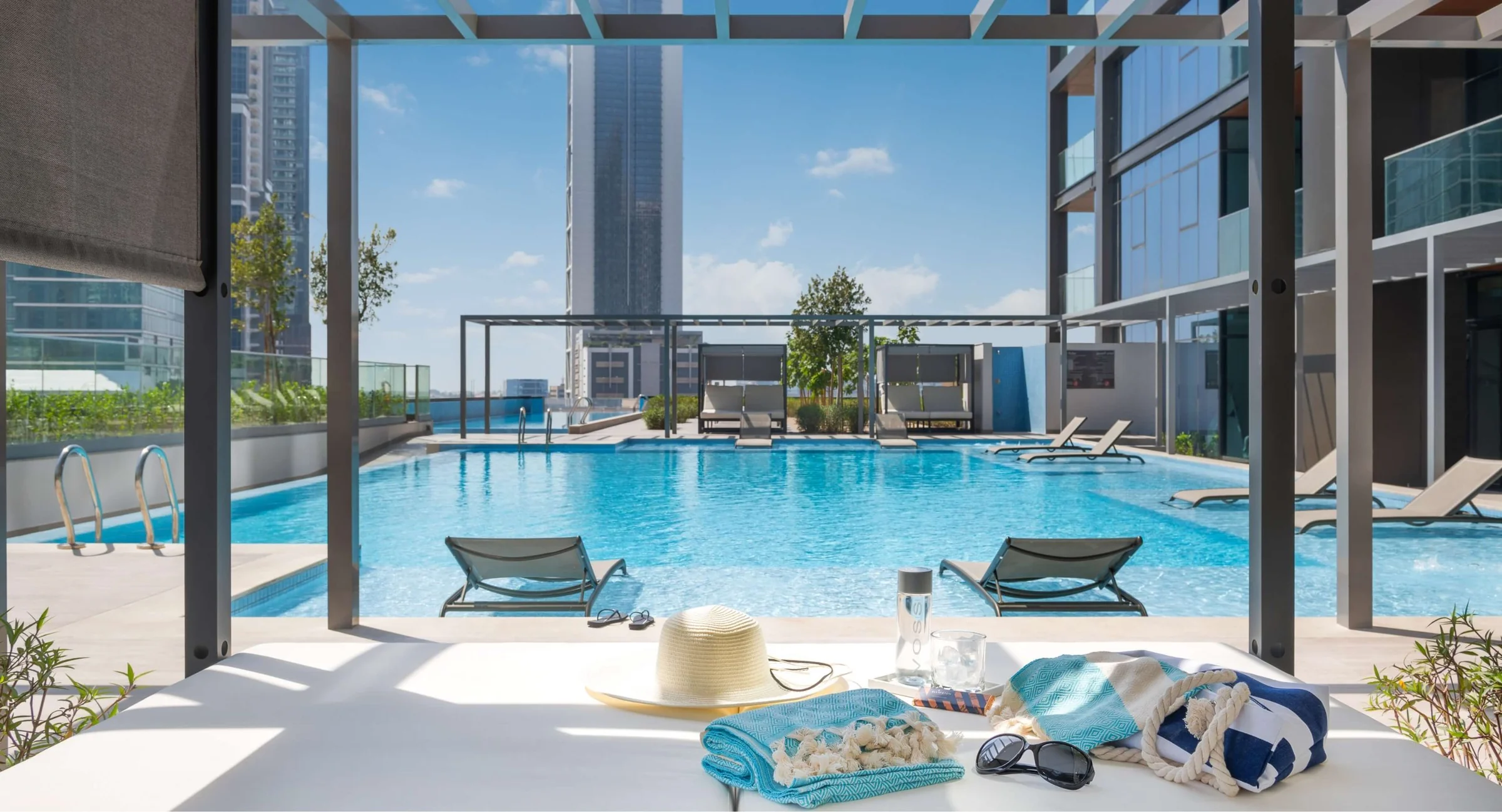 Two pools, a gym and a club lounge