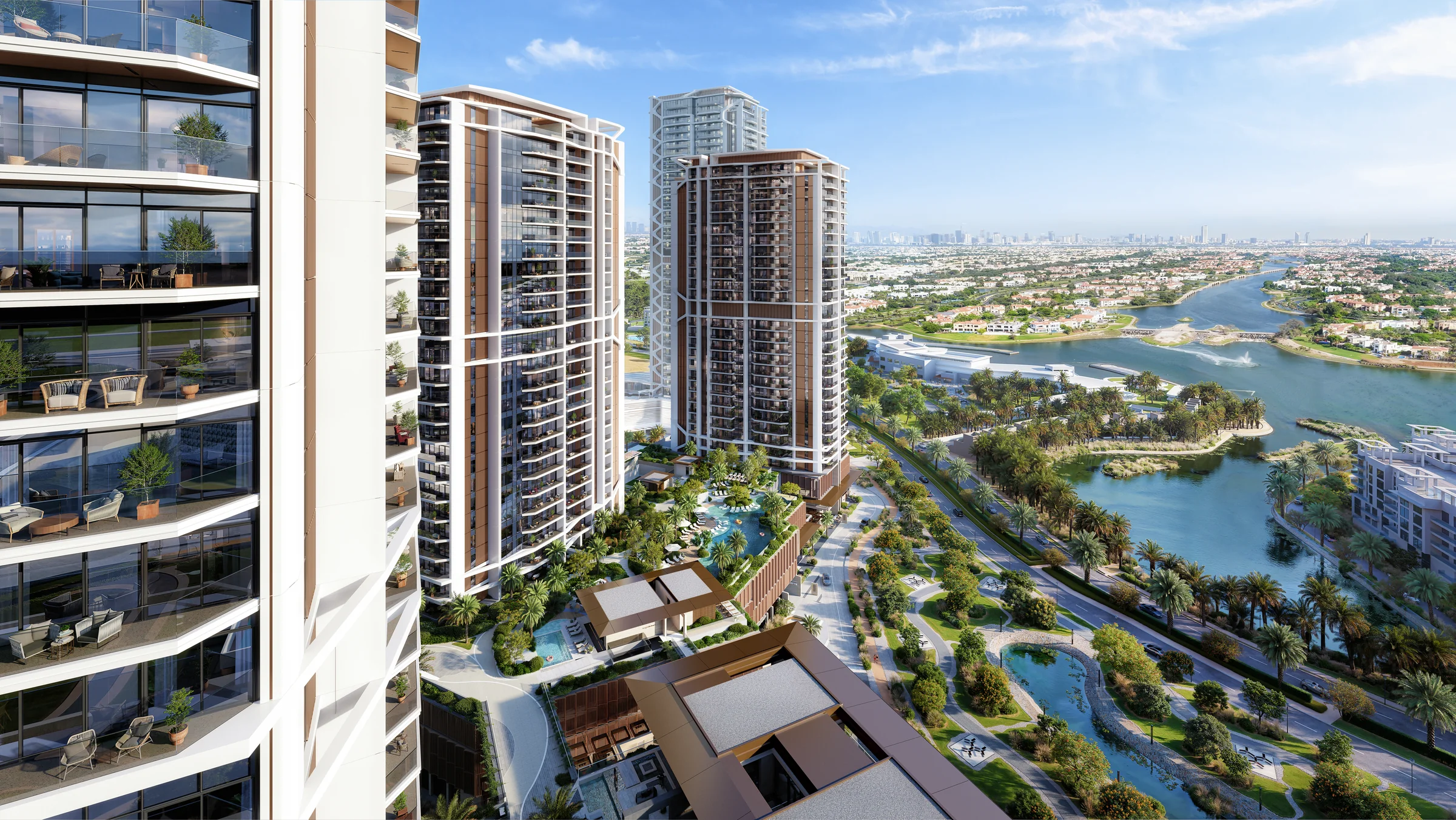 Between JLT and the Jumeirah Islands lakes