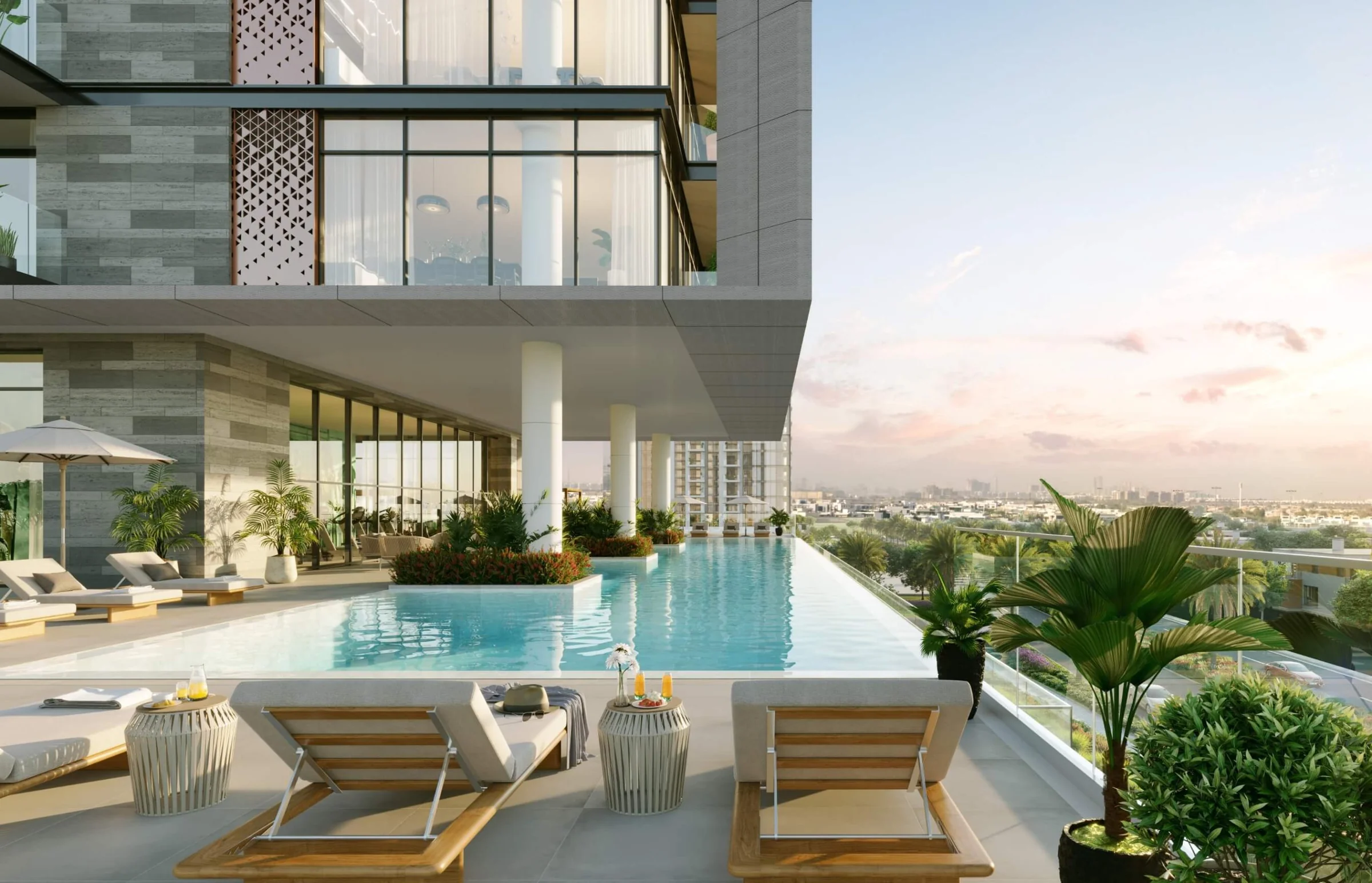 First-floor pool deck