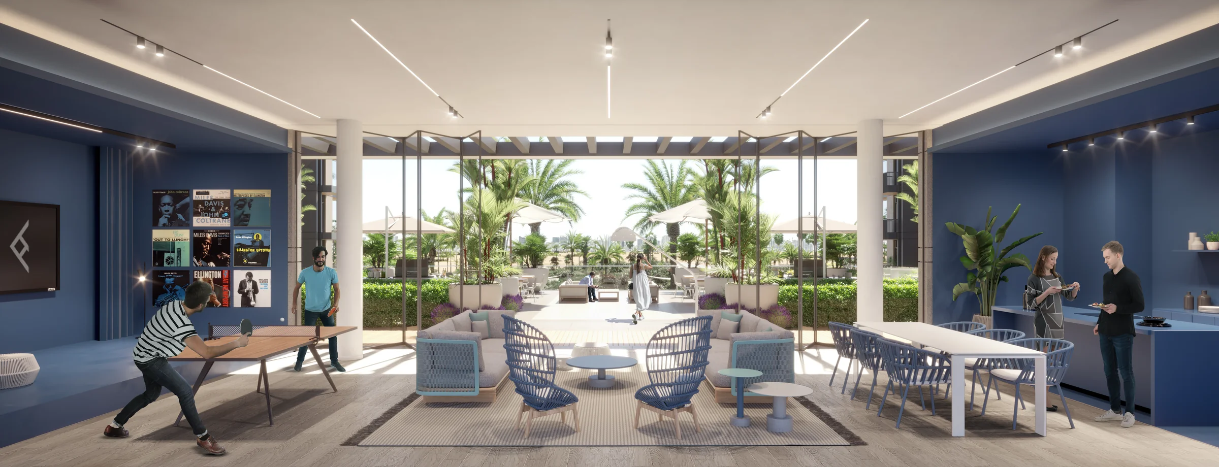Pavilion clubhouse and terrace