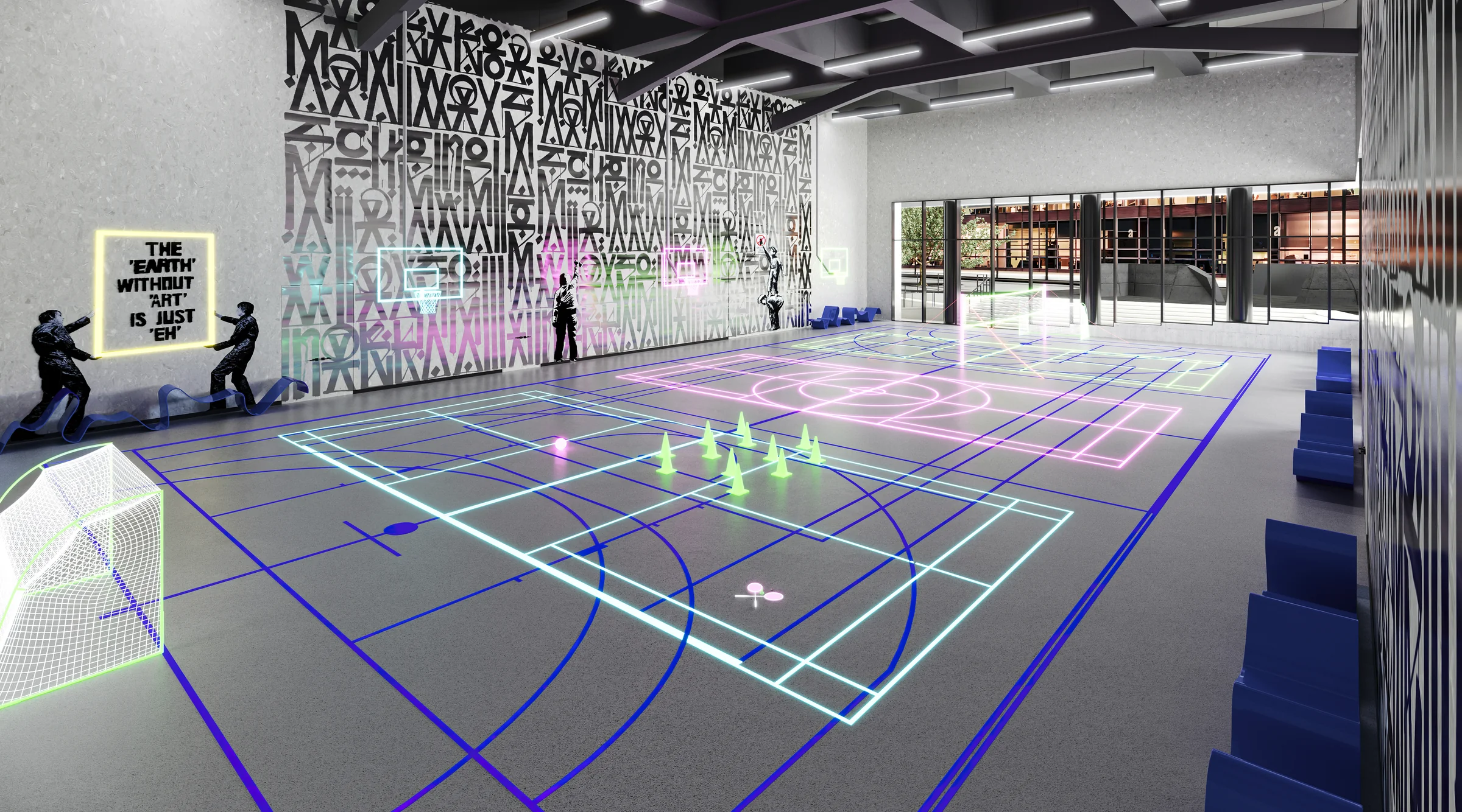 Multi-sports hall and racquet courts