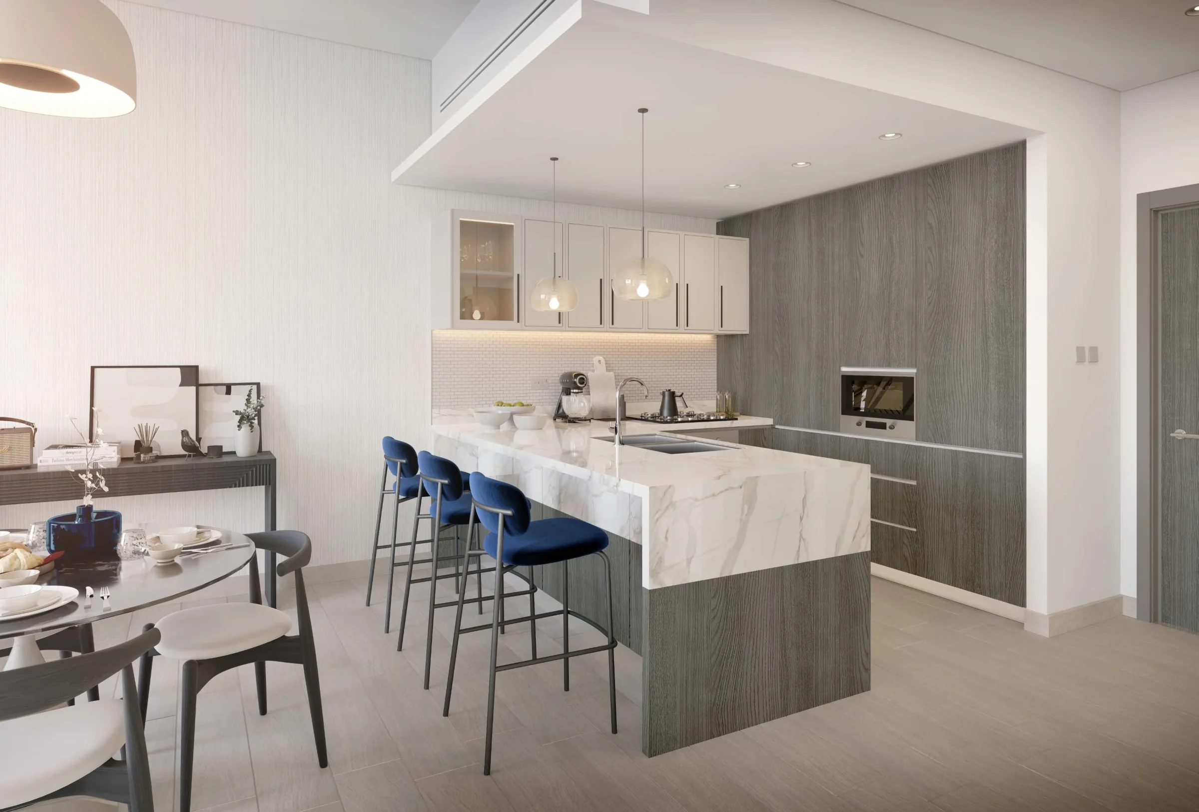 Kitchens built around an island