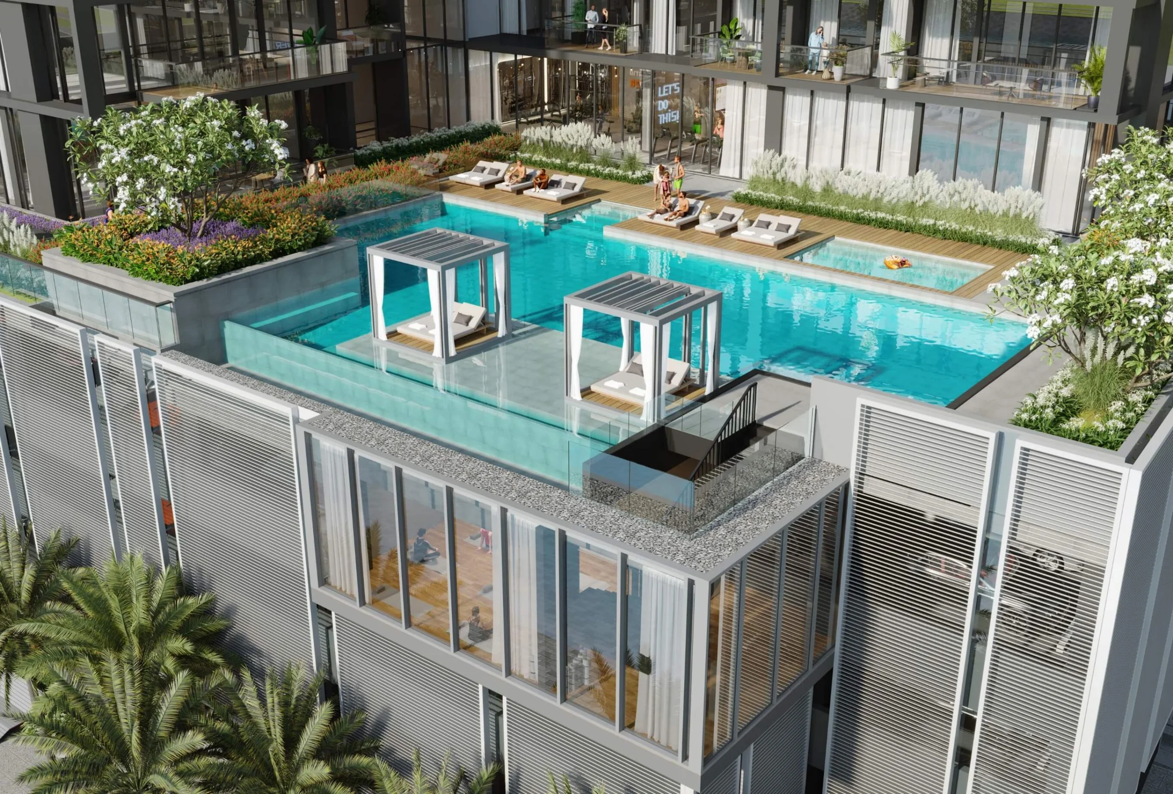 Fourth-floor pool deck